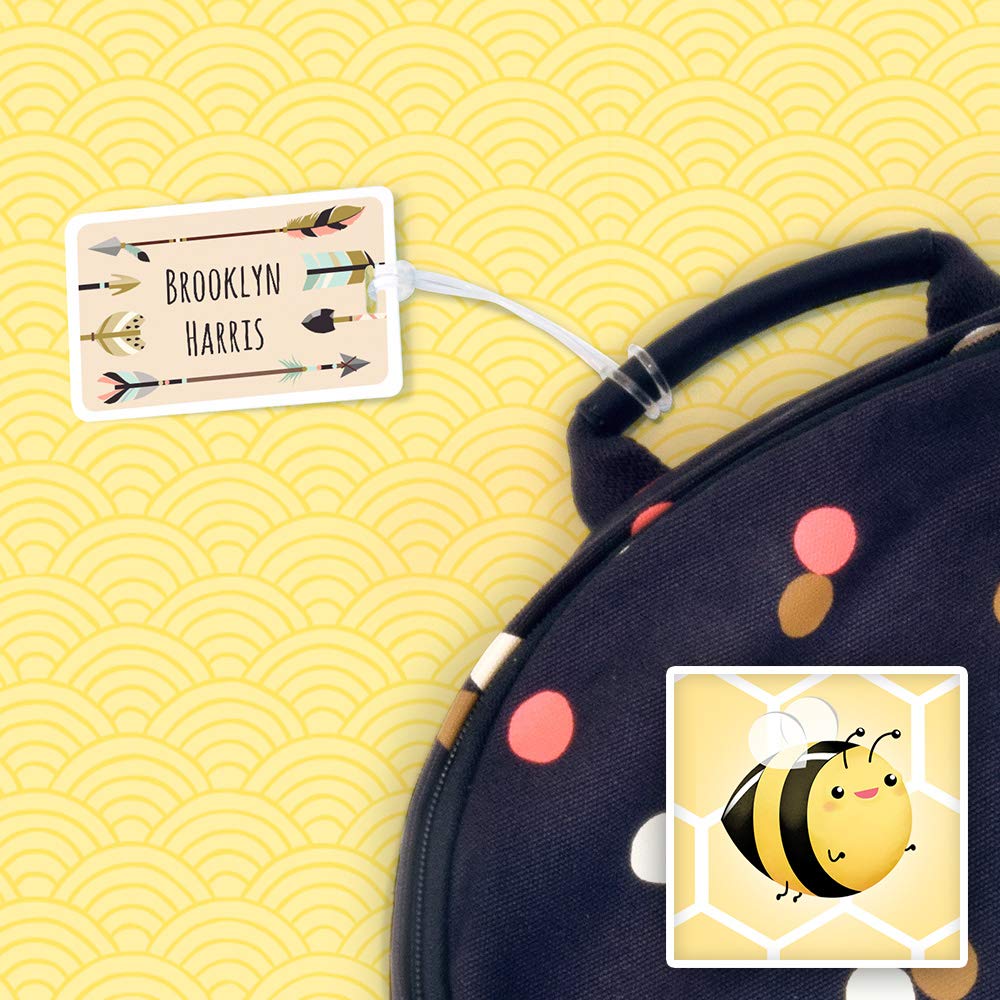 Premium Durable Large Luggage Tag with Cute Bee Design - Perfect for Travel, Suitcases & Backpacks | Waterproof & TSA Approved
