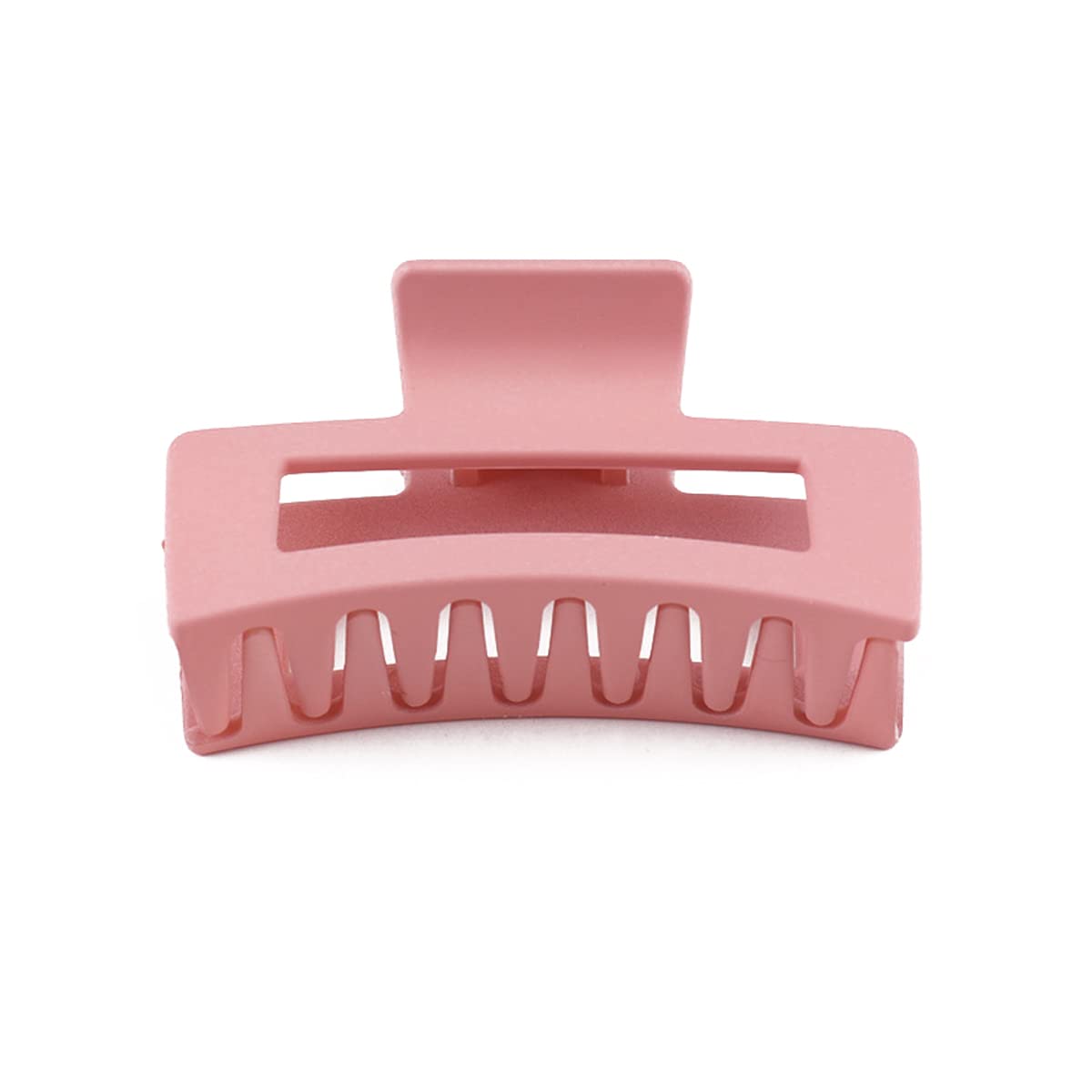 Large Thick Acrylic Hair Clips for Women - Colorful Rectangle Resin Claw Clips with Non-Slip Grip, Perfect for Long Hair Styling, Ponytails & Updos (Pink) | Hair Accessories for Girls & Women