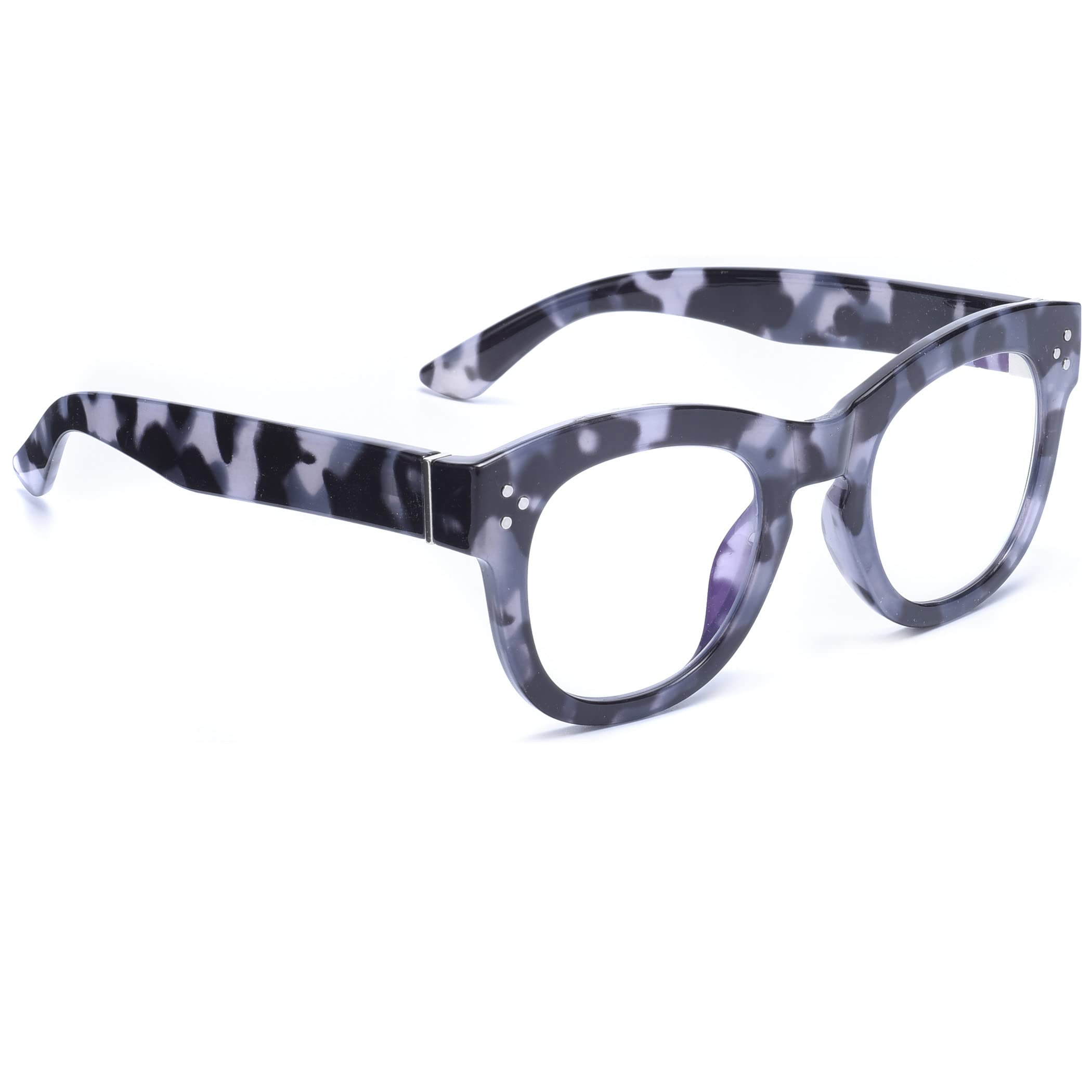 Bullabulling Women's Stardust Oversized Blue Light Blocking Reading Glasses - Computer Readers for Women, Oprah Style Fashion Eyewear - Perfect for Office Work, Screen Time & Reading Books