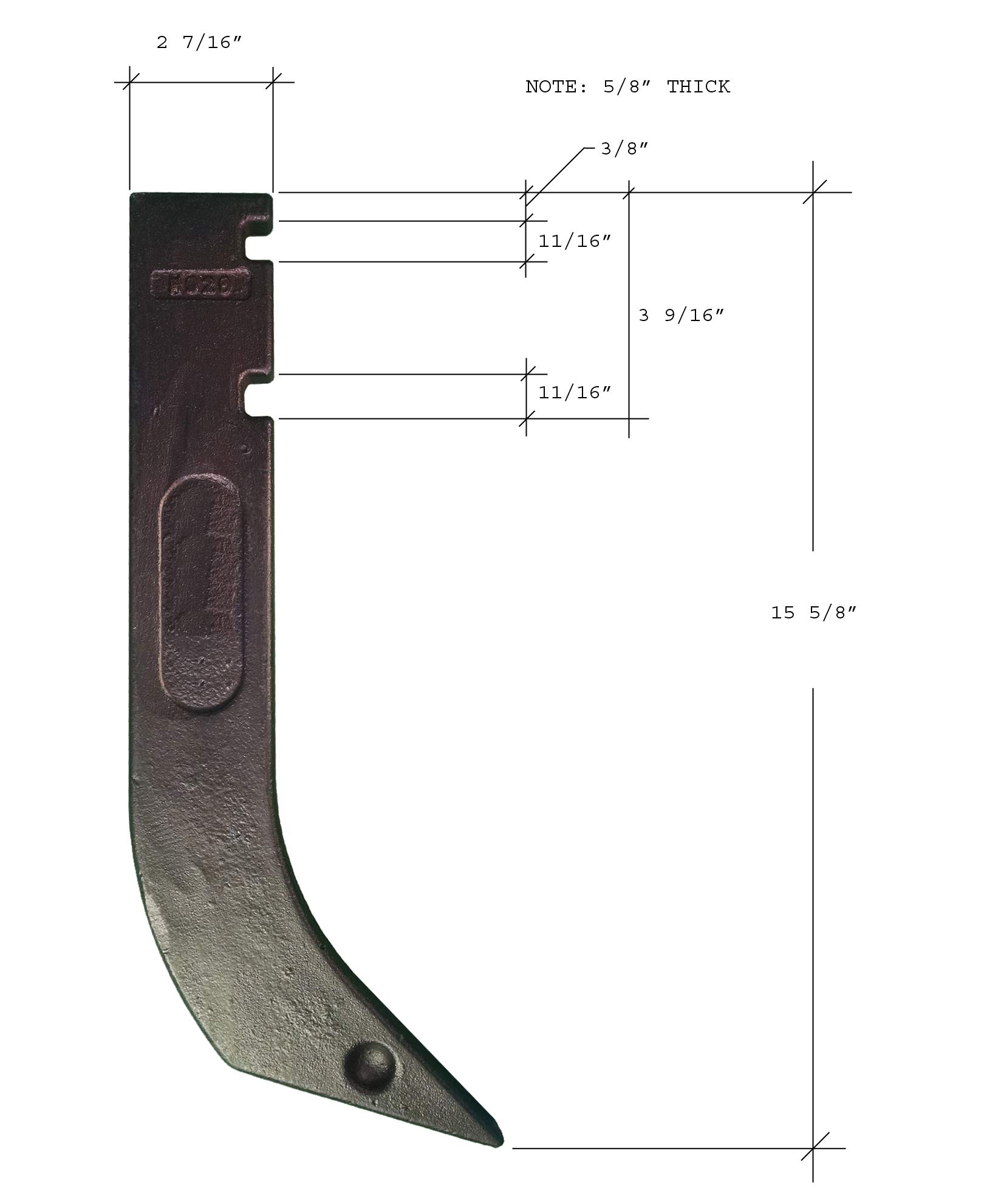 Gannon Scraper Box Shanks with Scarifier Teeth & Clips - Compatible with H920, 8075, K1306 Models - Heavy-Duty Landscaping & Soil Preparation Tool for Tractors