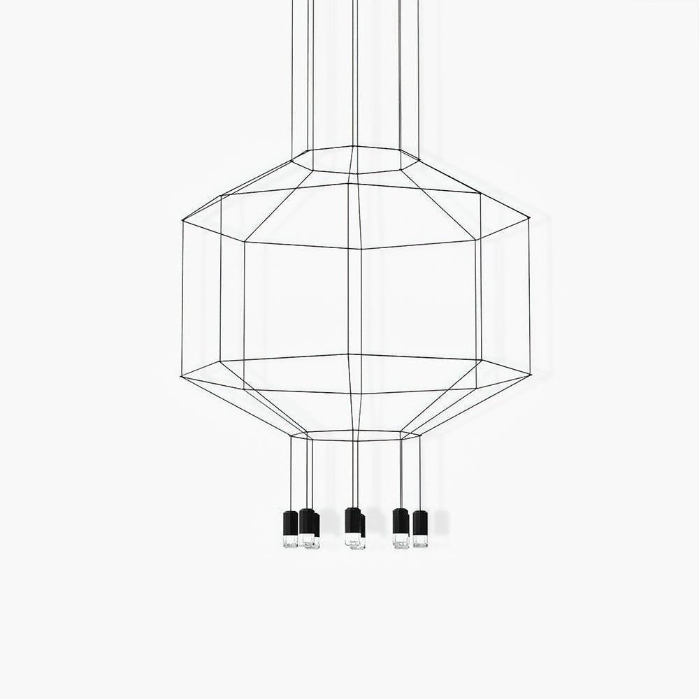 Modern Geometric Lines Pendant Light - Minimalist Ceiling Hanging Lamp for Living Room, Dining Room, Bedroom & Office Decor