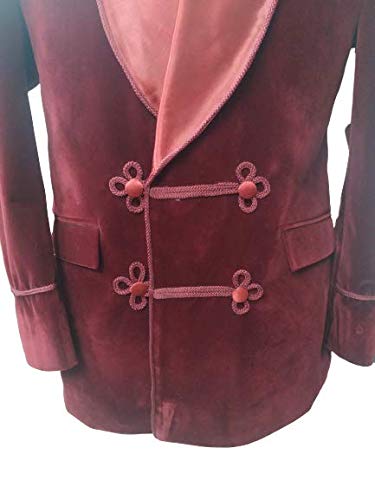 Luxury Maroon Velvet Smoking Jacket for Men - Elegant Dinner Party Blazer & Hosting Outfit - Perfect for Formal Events, Weddings, and Sophisticated Evening Wear