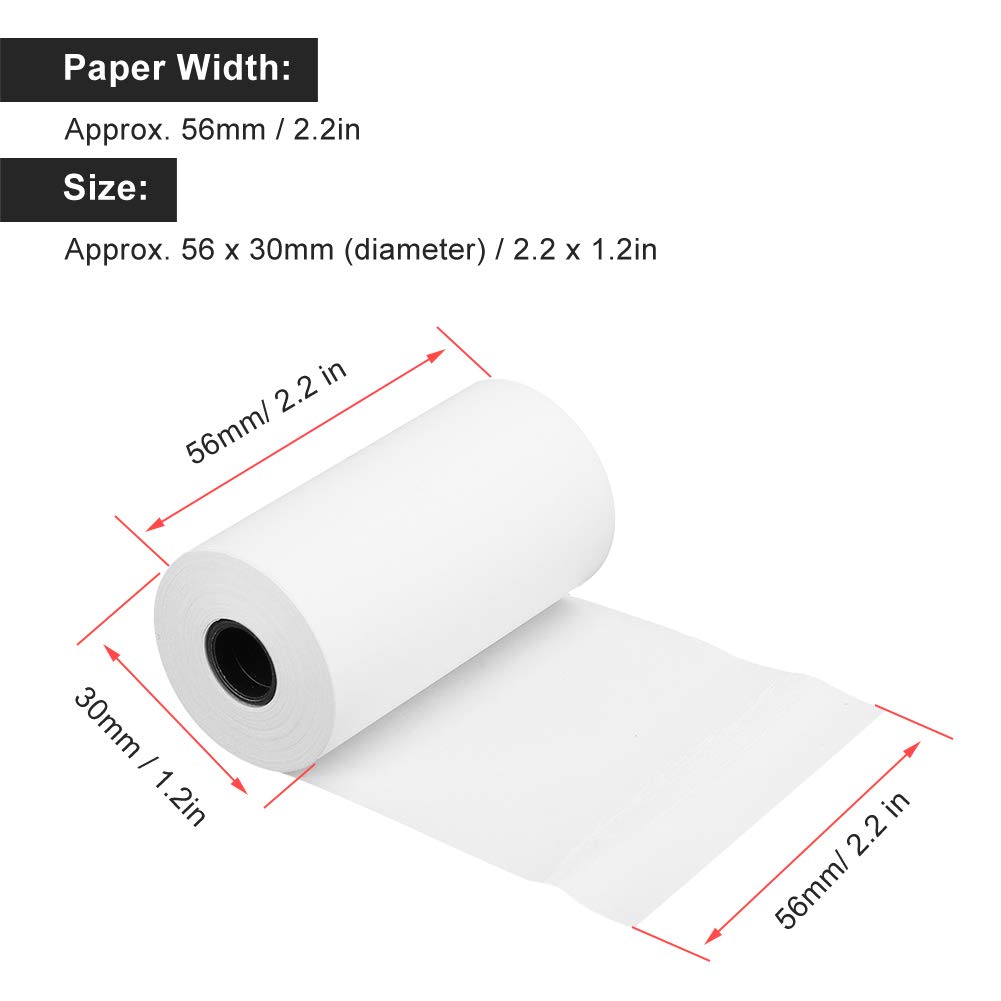 3PCs Thermal Receipt Paper Rolls - 2.2 x 1.2in Coreless Waterproof POS Paper for Peripage Printers & Cash Registers - Perfect for Retail Stores, Restaurants & Small Business Receipt Printing
