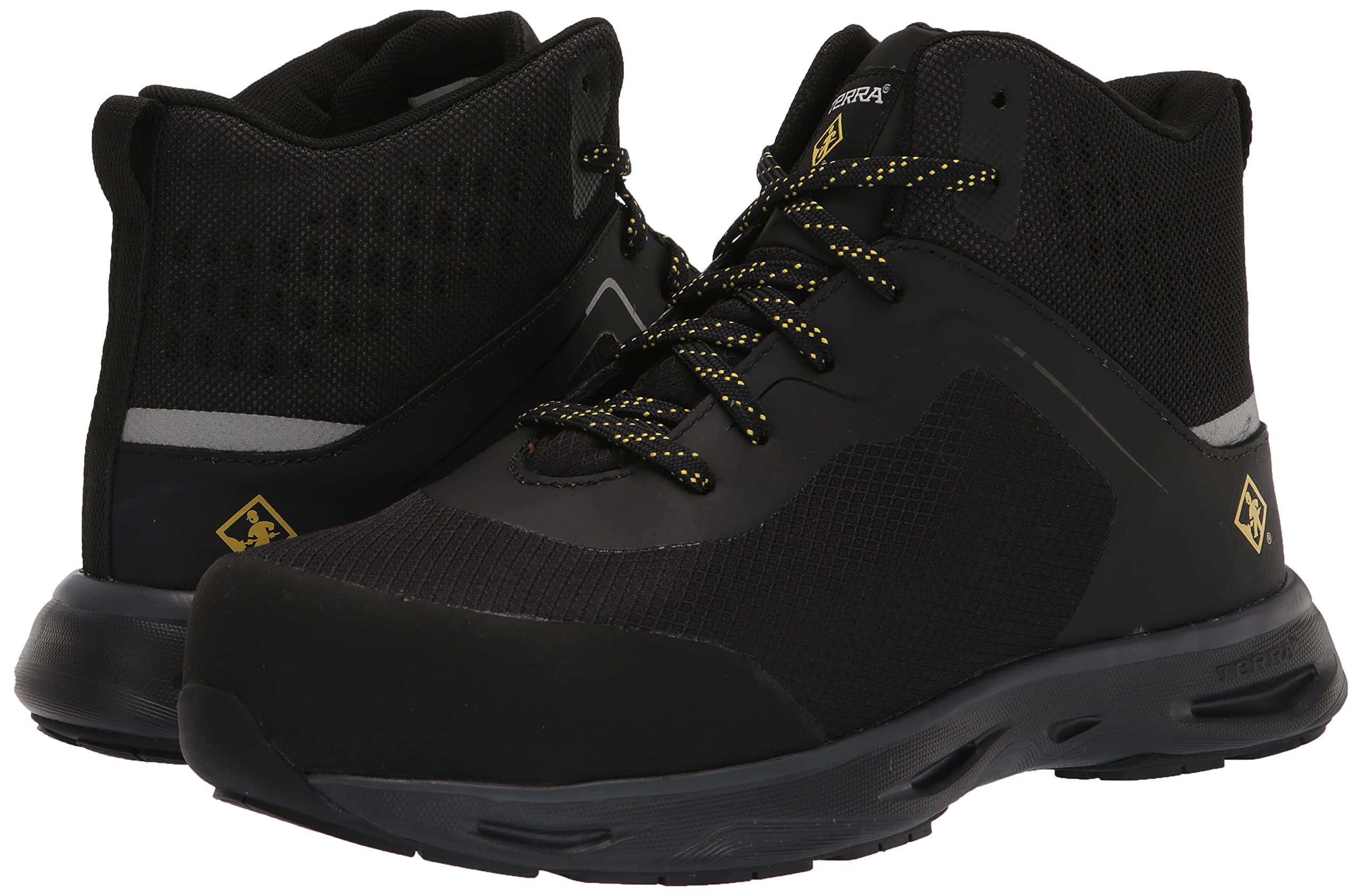 Terra Men's Lites Mid Nano Composite Toe Athletic Work Shoes - Lightweight Safety Shoes for Construction, Warehouse & Industrial Work - OSHA Compliant Work Boots for Comfort & Protection