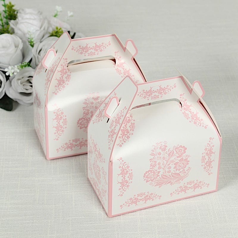25 Pack Floral Printed Tote Favor Boxes - Elegant Gift Bags for Wedding Favors, Baby Showers & Party Decorations