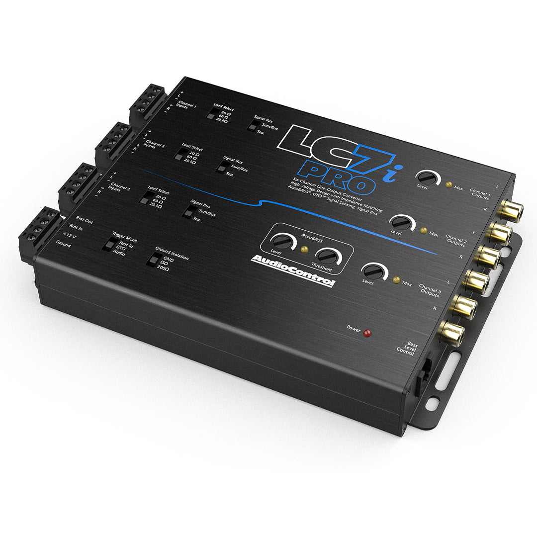 AudioControl LC7i Pro - 6 Channel Line Output Converter with AccuBass & ACR-1 Dash Remote for Car Audio System | Premium Sound Quality for Vehicles, Trucks & SUVs | Perfect for Upgrading Factory Stereo to Aftermarket Amplifiers