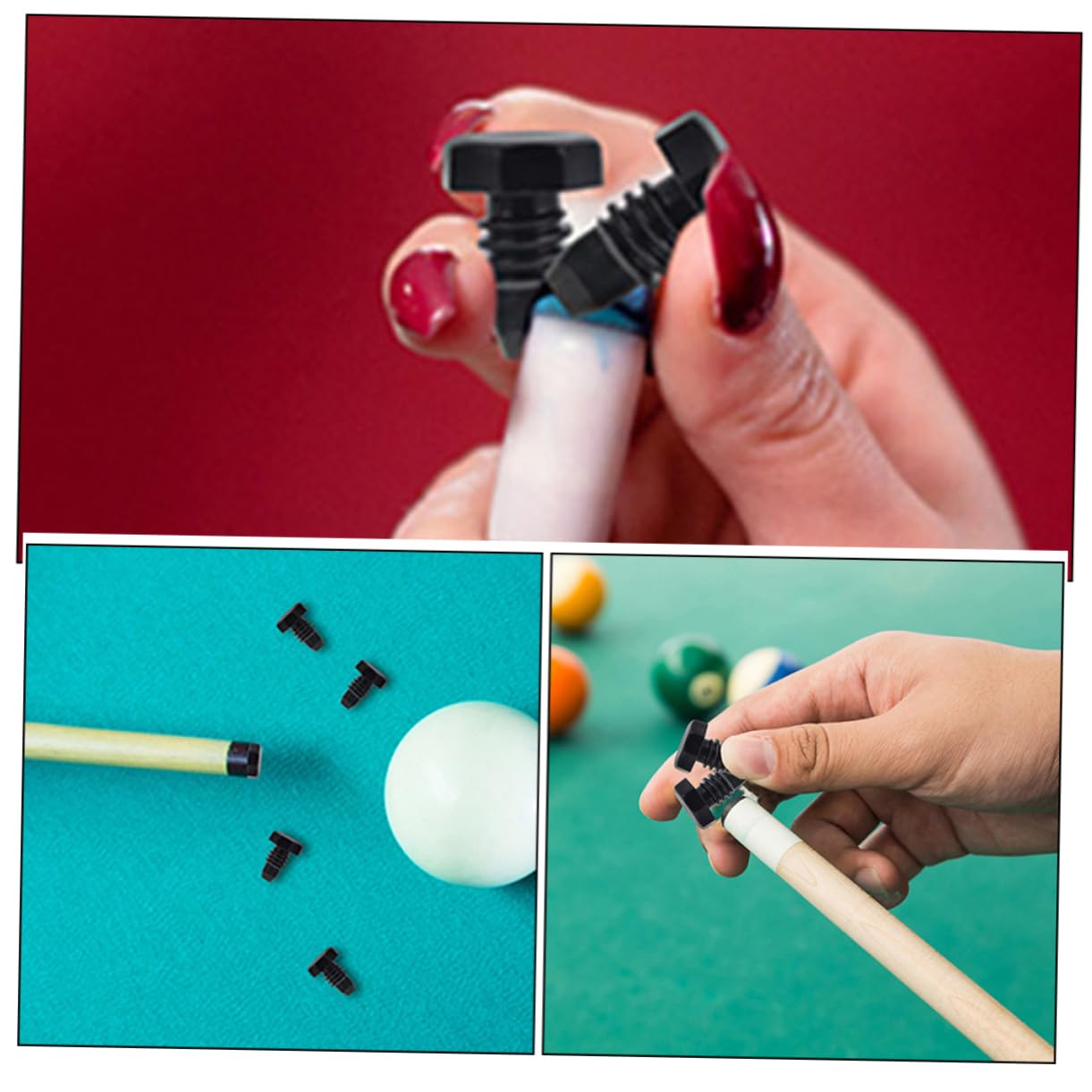 KITANDOVE 10 Pack Billiard Cue Stick Bottom Plugs - Durable Snooker Cue End Covers for Pool Cue Stick Protection - Perfect for Home Game Rooms and Professional Pool Halls