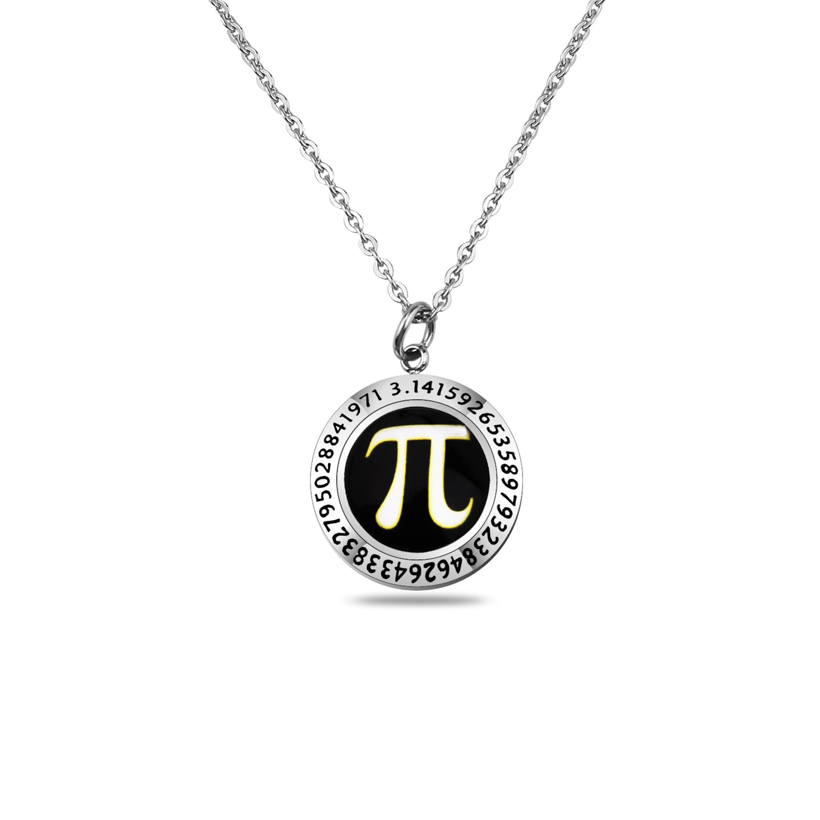 Pi Symbol Necklace - 3.14 Math Jewelry for Teachers & Students | Perfect Pi Day Gift for Math Lovers | Elegant Mathematical Jewelry for Everyday Wear & Special Occasions
