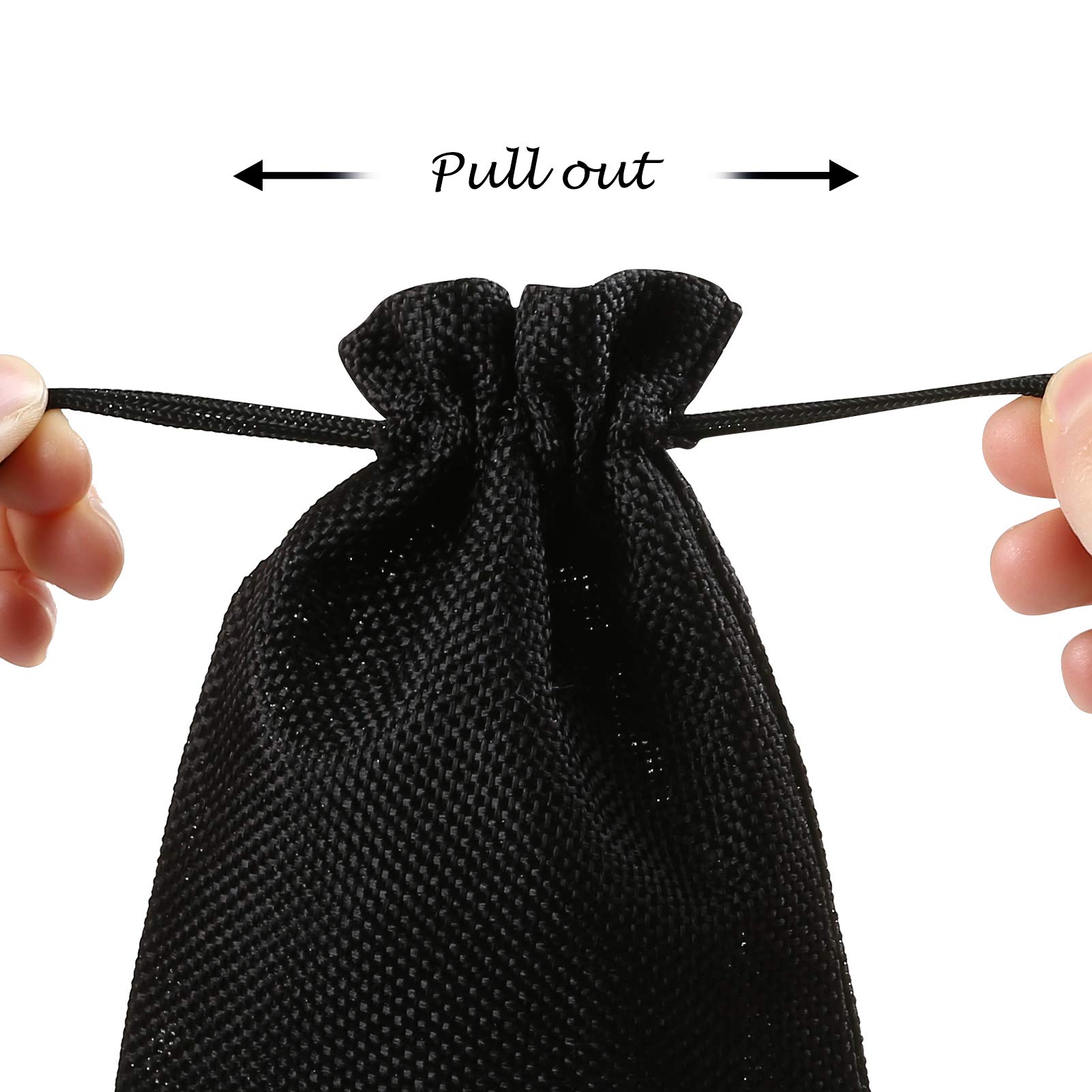 24-Piece Natural Burlap Drawstring Bags - Linen Gift Pouches for Jewelry, Wedding Favors, Party Gifts & DIY Crafts - Eco-Friendly Small Black Sacks for Handmade Presents & Event Decorations