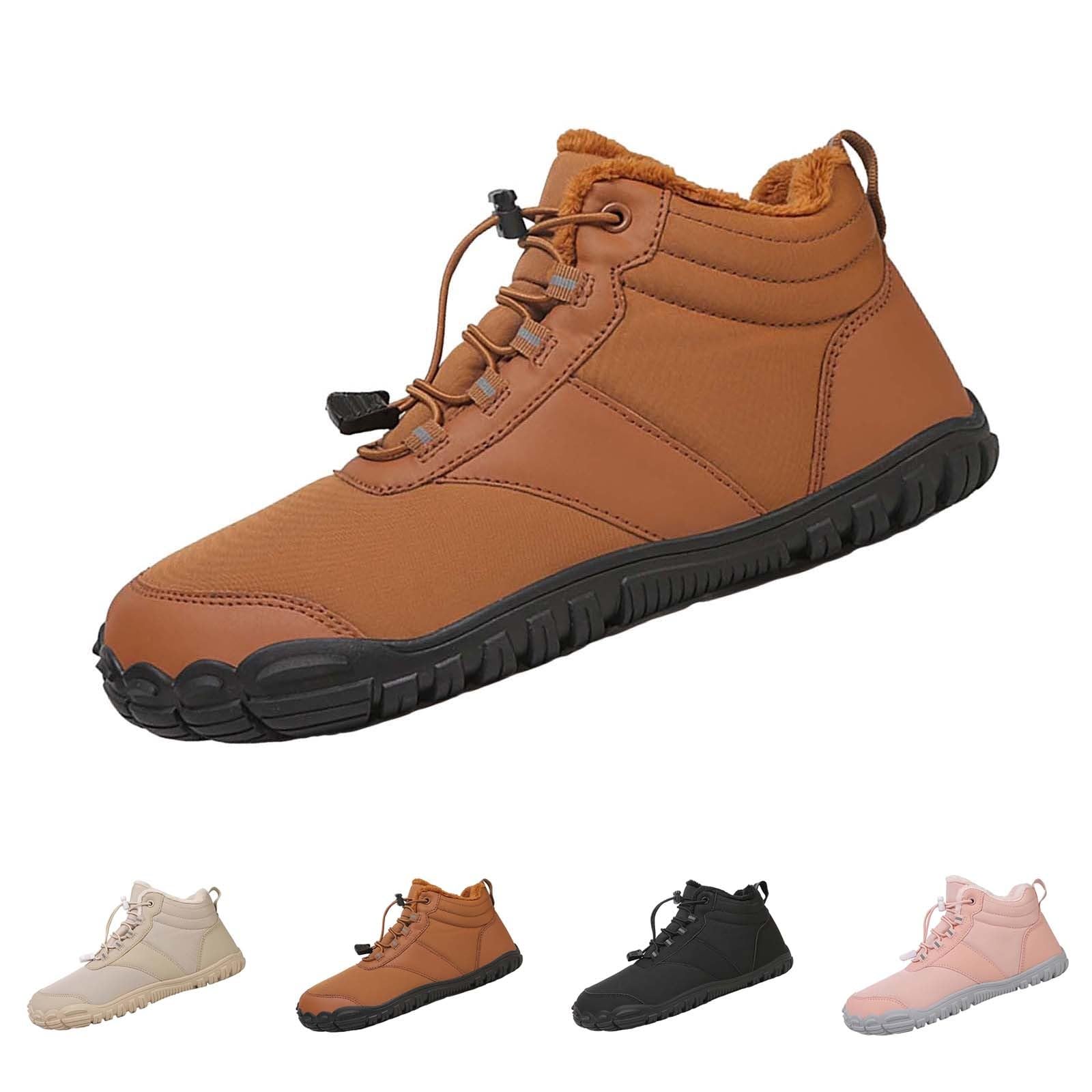 Unisex Waterproof Winter Barefoot Boots for Hiking & Snow - Warm Zero Drop Slip-Resistant Footwear for Men & Women | Outdoor Adventures & Cold Weather Activities