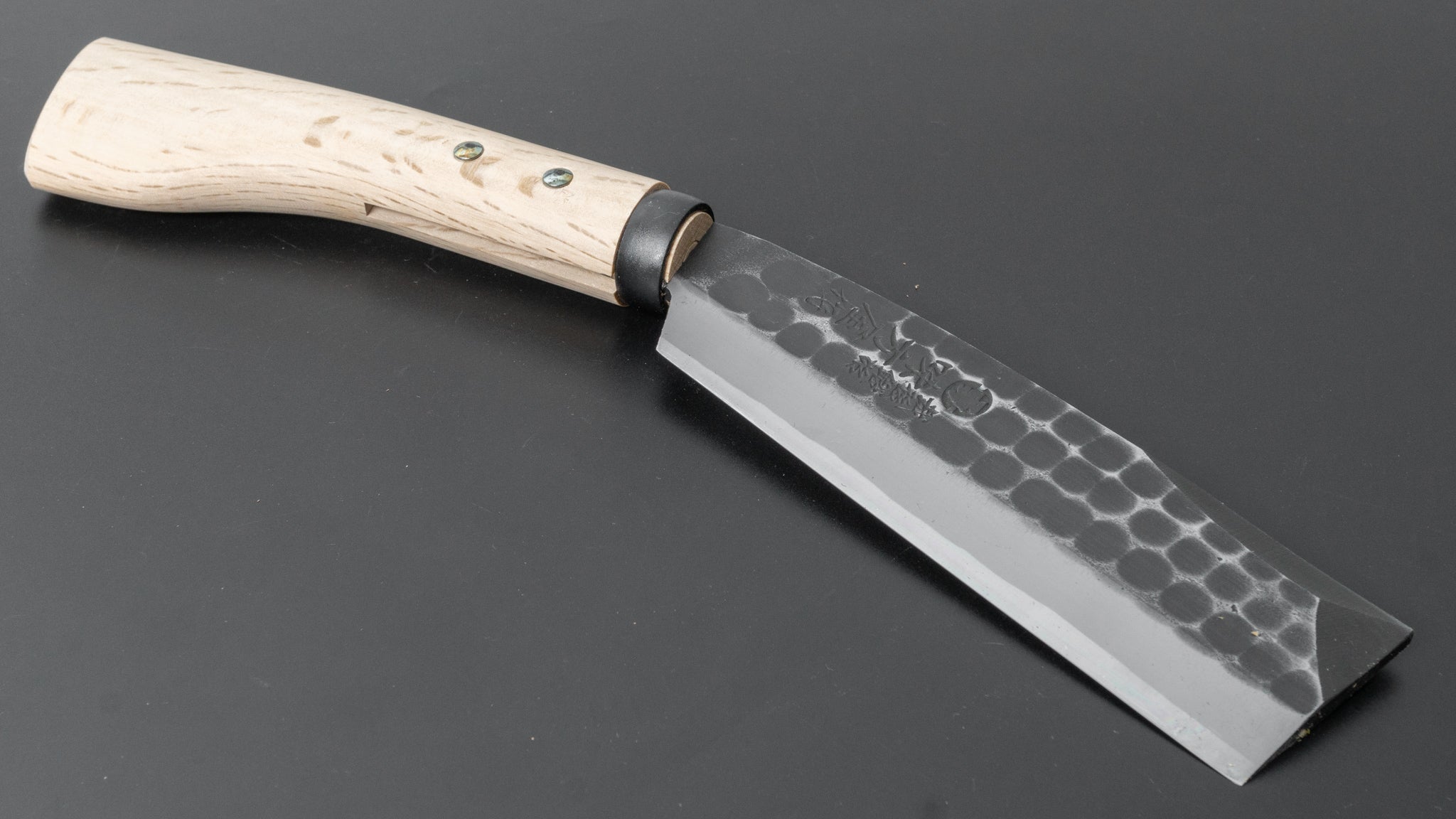 Premium Ajikataya Tsuchime Hatchet 150mm with Oak Handle - Double Bevel Japanese Camping Axe for Outdoor Adventures, Wood Splitting & Bushcraft