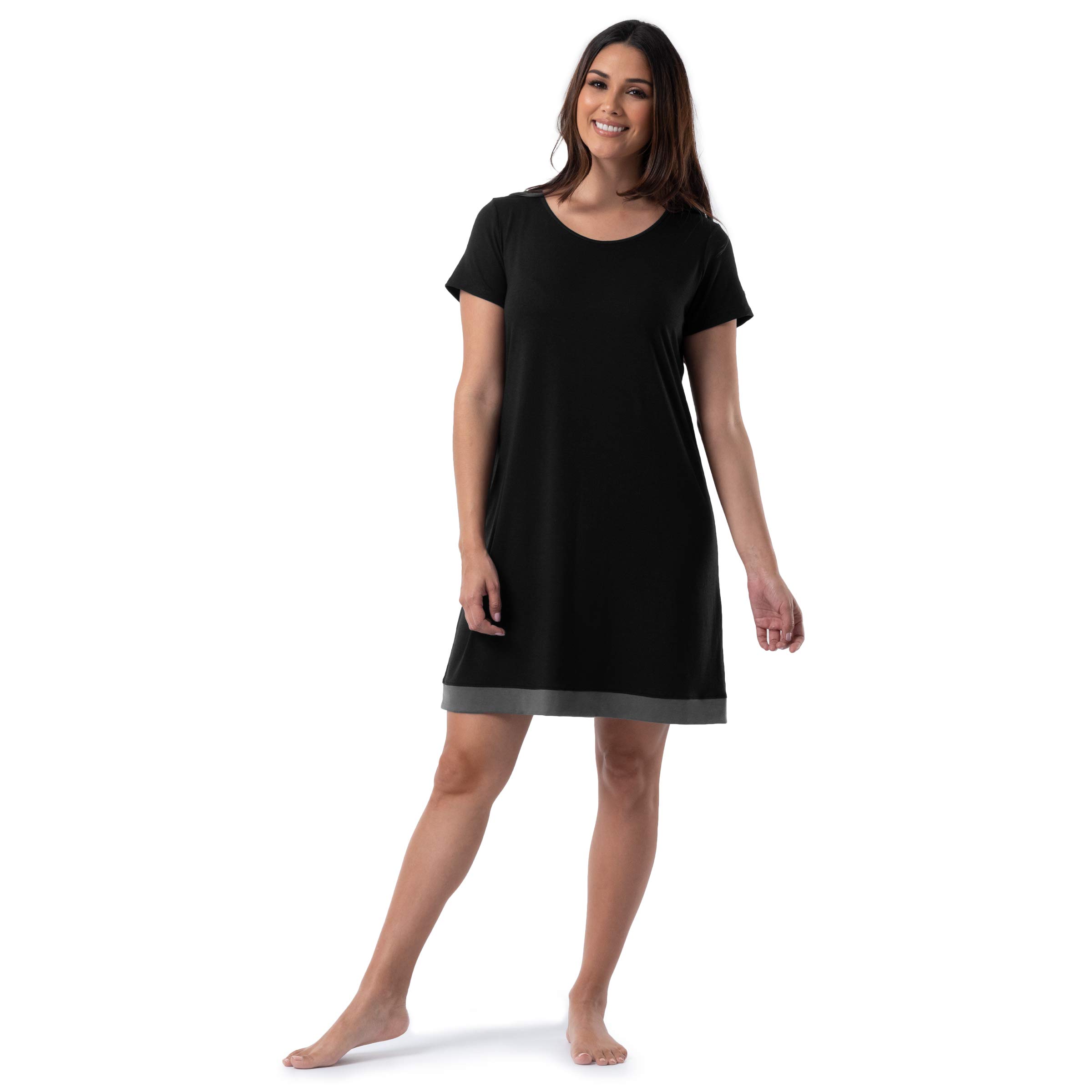 Fruit of the Loom Women's Super Soft Breathable Sleep Shirt - Comfortable Nightwear for Relaxing at Home & Lounging