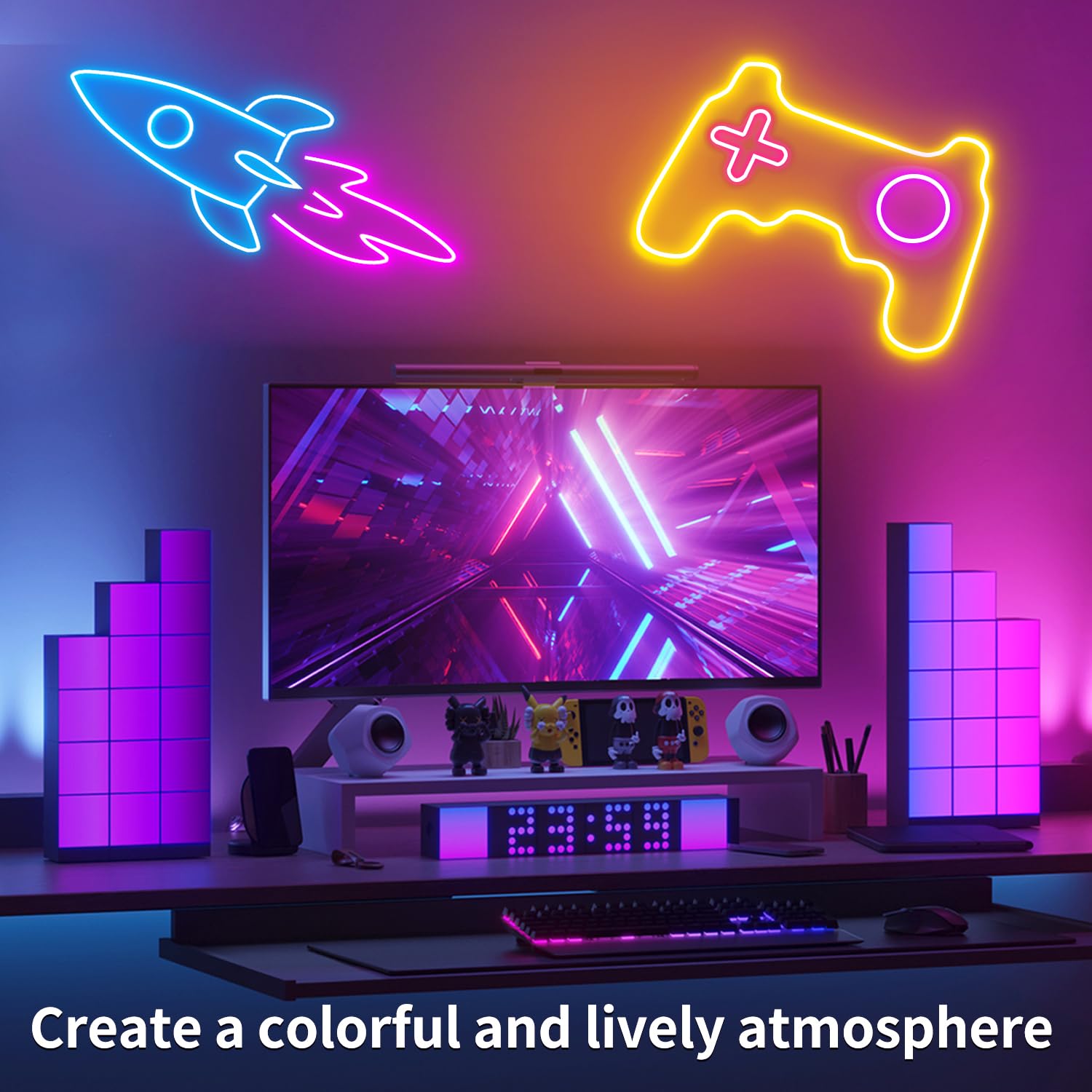 16.4FT Neon Rope Light, Flexible LED Rope Lights with App/Remote Control, RGB Neon Lights IP65 Waterproof for Outdoor, Multiple Lighting Modes, Music Sync Gaming LED Strip for Bedroom, Party, Bar, Wedding