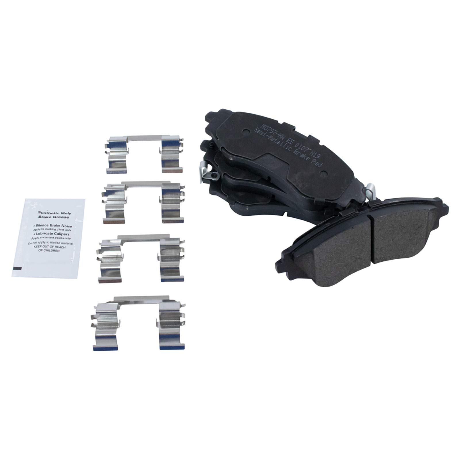 TRQ High-Performance Front Brake Rotor & Semi-Metallic Pad Kit with Chemicals - Perfect for Daily Commuting, Highway Driving & Performance Upgrades