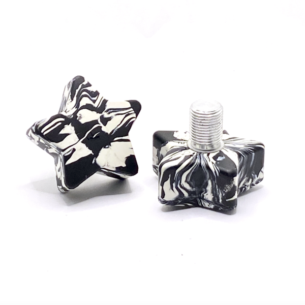 RollerStuff Twinkle Toes Adjustable Toe Stops for Roller Skates - Cruella Swirl Black/White Design - Perfect for Roller Derby, Artistic Skating & Outdoor Rollerblading
