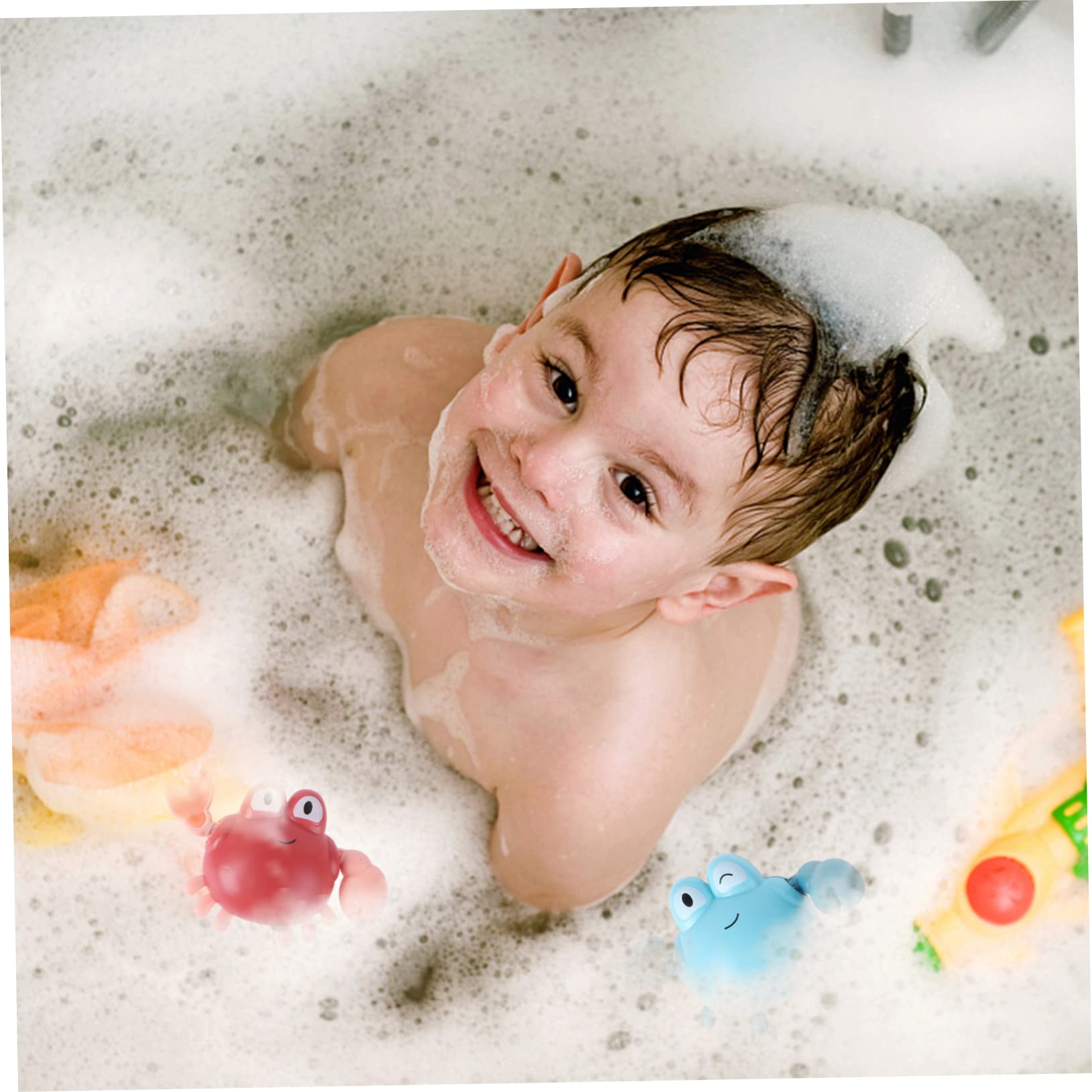 GLSTOY 2-Pack Crab Bath Toys for Babies & Toddlers - Fun Water Play Bathtub Toys for Sensory Development & Bath Time Fun - Perfect for Indoor, Outdoor, Pool & Beach Play