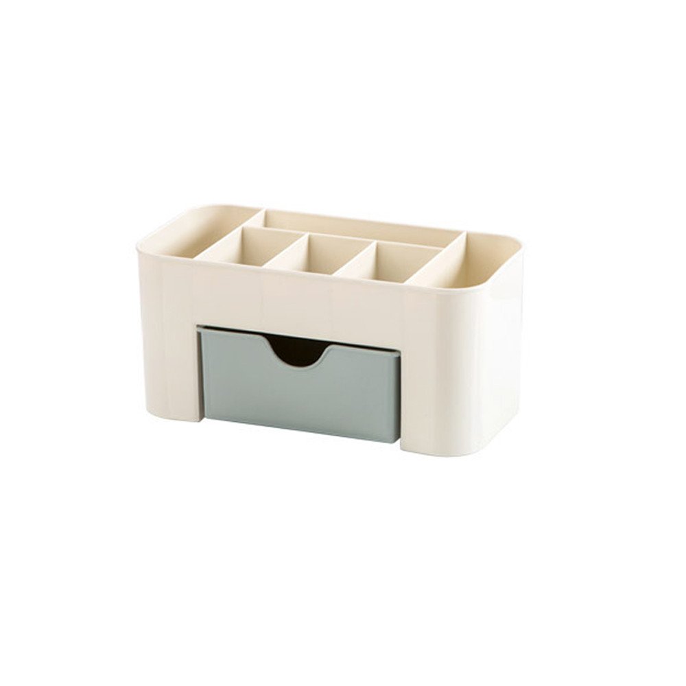 Amober Makeup Organizer - Cosmetic Storage Case for Brushes, Palettes & Lipsticks | Space-Saving Desktop Makeup Organizer | Perfect for Vanity, Bathroom & Travel