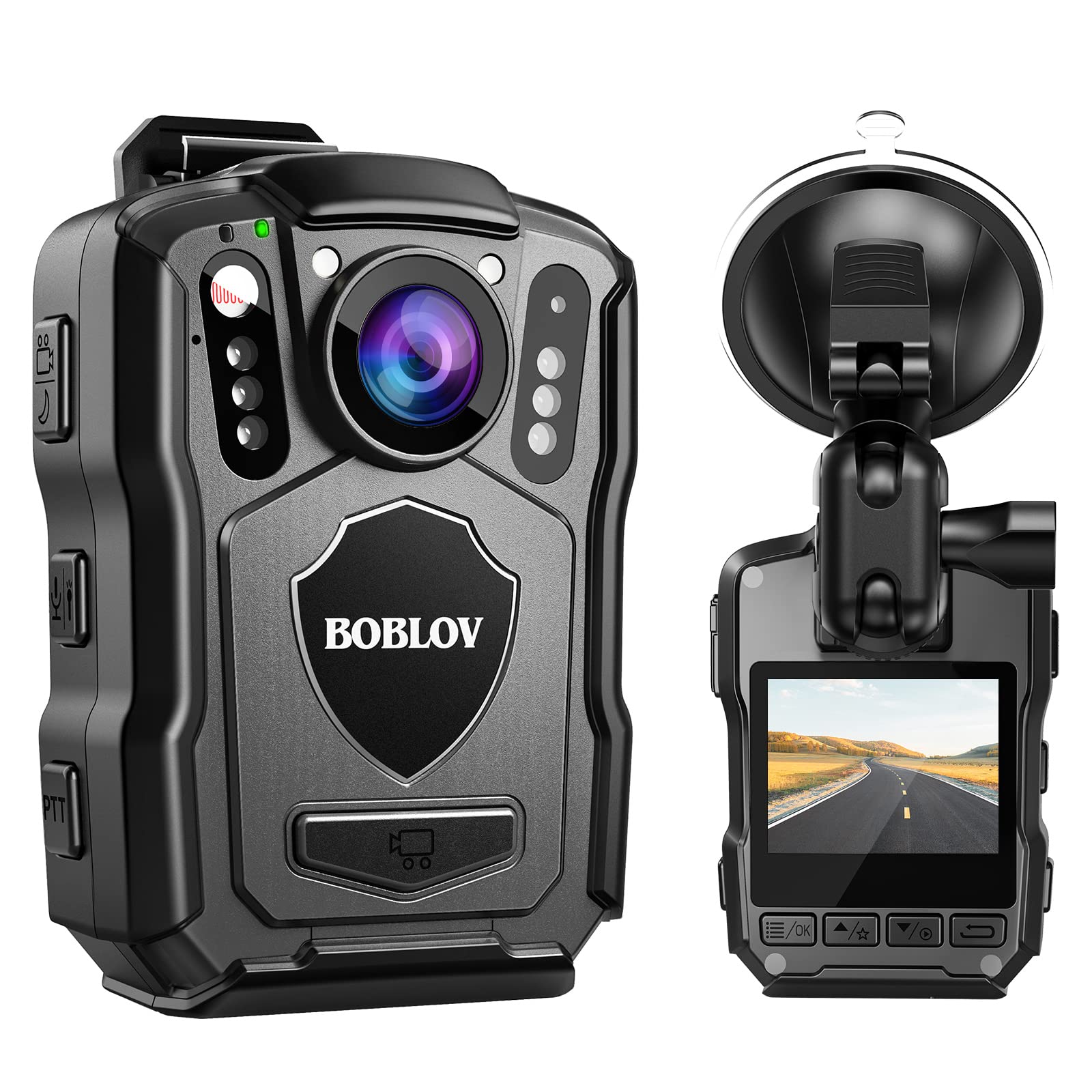 BOBLOV M5 2K 64GB Police Body Camera with GPS, 1440P HD Body Worn Camera, 4200mAh Battery, IP67 Waterproof, Magnetic Mount - Ideal for Law Enforcement, Security Guards & Night Patrols