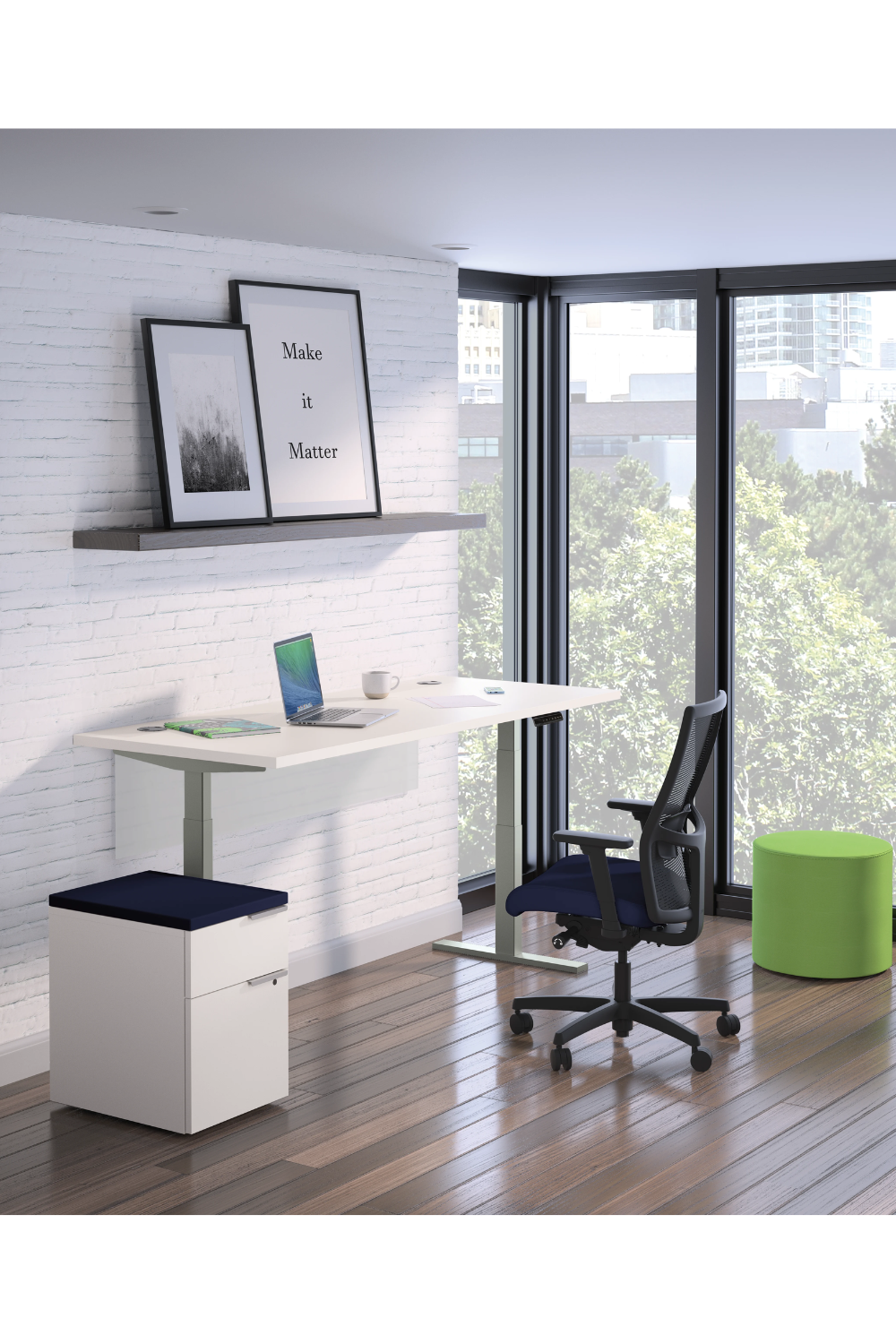 HON Ignition 2.0 Ergonomic High-Back Mesh Office Chair with Adjustable Arms - Perfect for Home Office, Gaming & Professional Workspaces