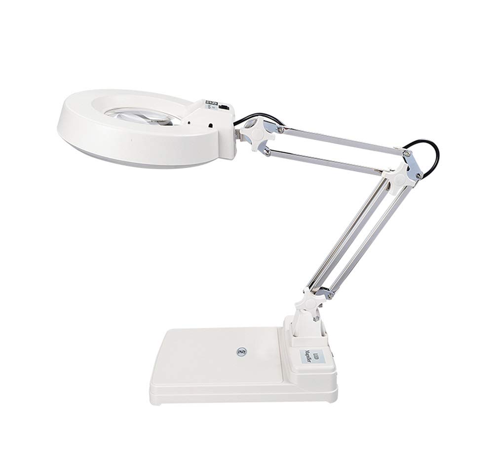 20X HD Magnifying Glass with LED Light - 10X & 20X Magnification for Reading, Repair Work, Electronics, Jewelry & Phone Repair - Adjustable Desktop Magnifier Lamp for Crafts, Soldering, Watchmaking & Close-Up Work