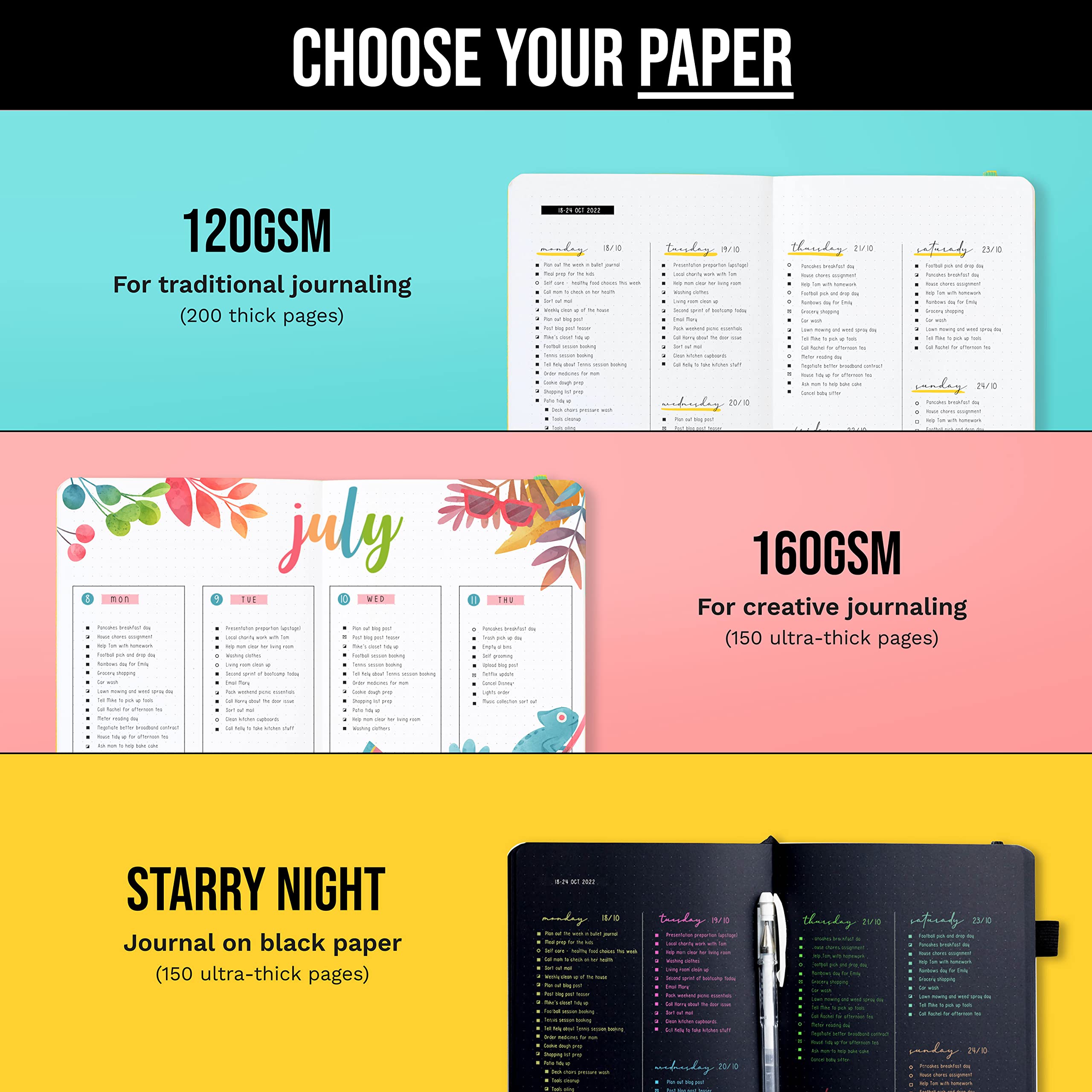 Scribbles That Matter A5 Dotted Journal Notebook - Vegan Hard Cover, 160gsm Bleedproof Thick Paper, 150 Pages (5.75 x 8.5 Inches) with Free Pen - Perfect for Bullet Journaling, Work Planning & Creative Note Taking - Bottle Green