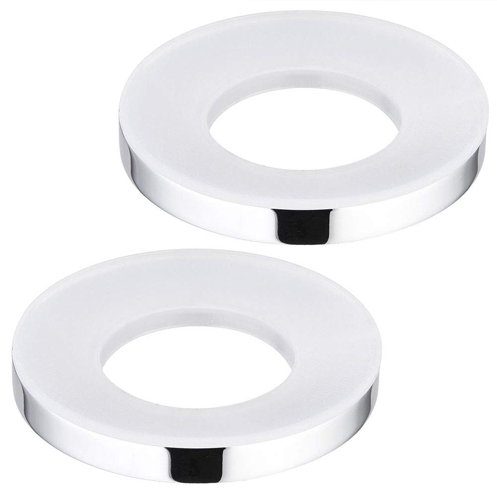 Aquaterior Nickel Plated Bathroom Sink Mounting Ring - 2 Pack for Glass Vessel Sink Drain Support, Countertop Installation - Perfect for Modern Home & Commercial Bathroom Renovations
