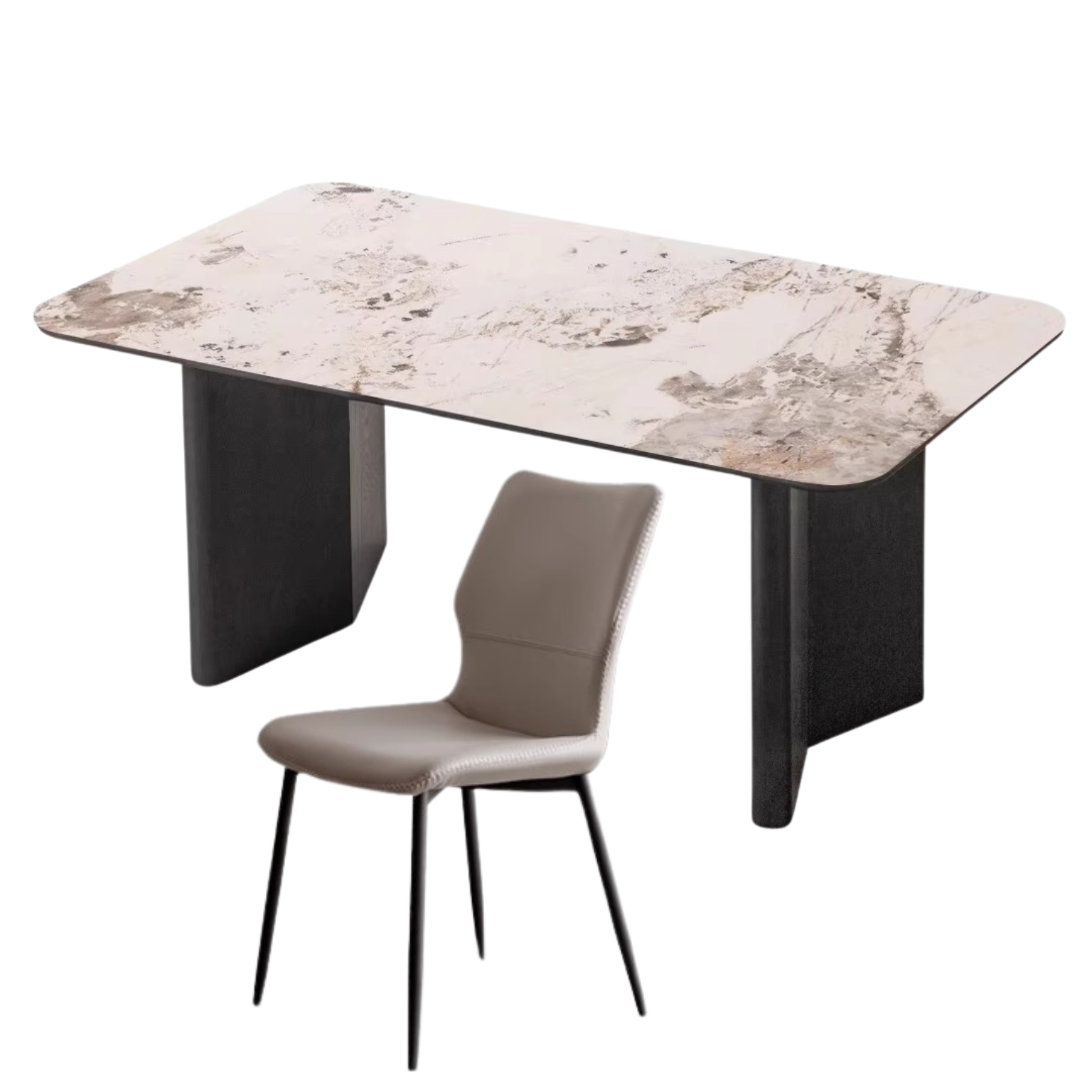 78.7x35.4x29.9 inch / 200x900x76cm / Black Color top White color / Dining table