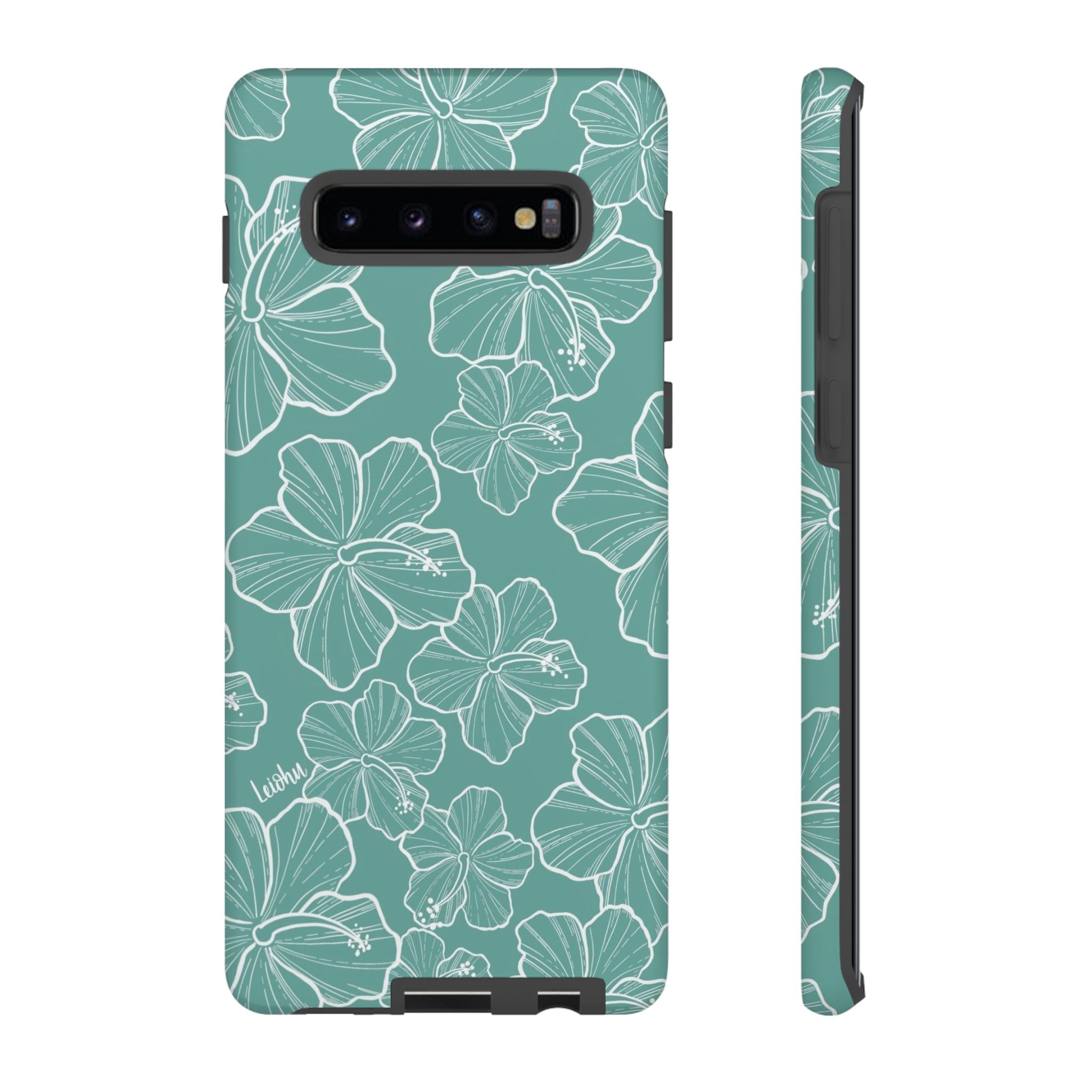 Premium Hibiscus Teal Samsung Galaxy Phone Case - Durable & Stylish Protection for Everyday Use, Work & Travel