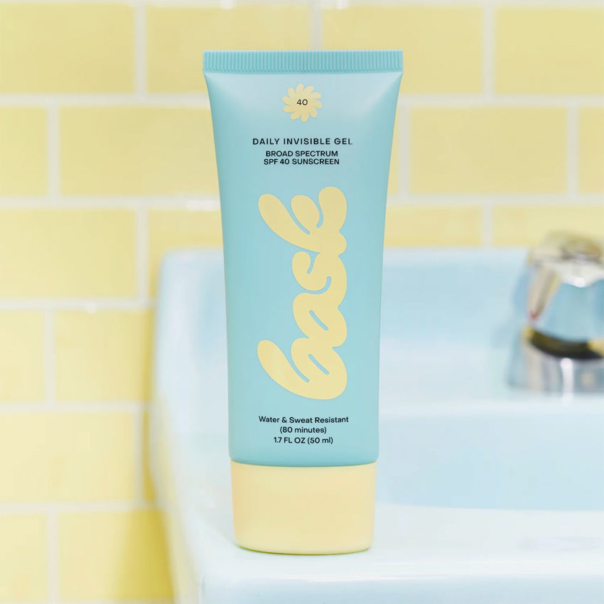 Bask | Daily Invisible Gel SPF 40 Sunscreen - Oil-Free, Non-Greasy Face Sun Protection for Men & Women - Perfect for Outdoor Activities, Beach & Daily Use