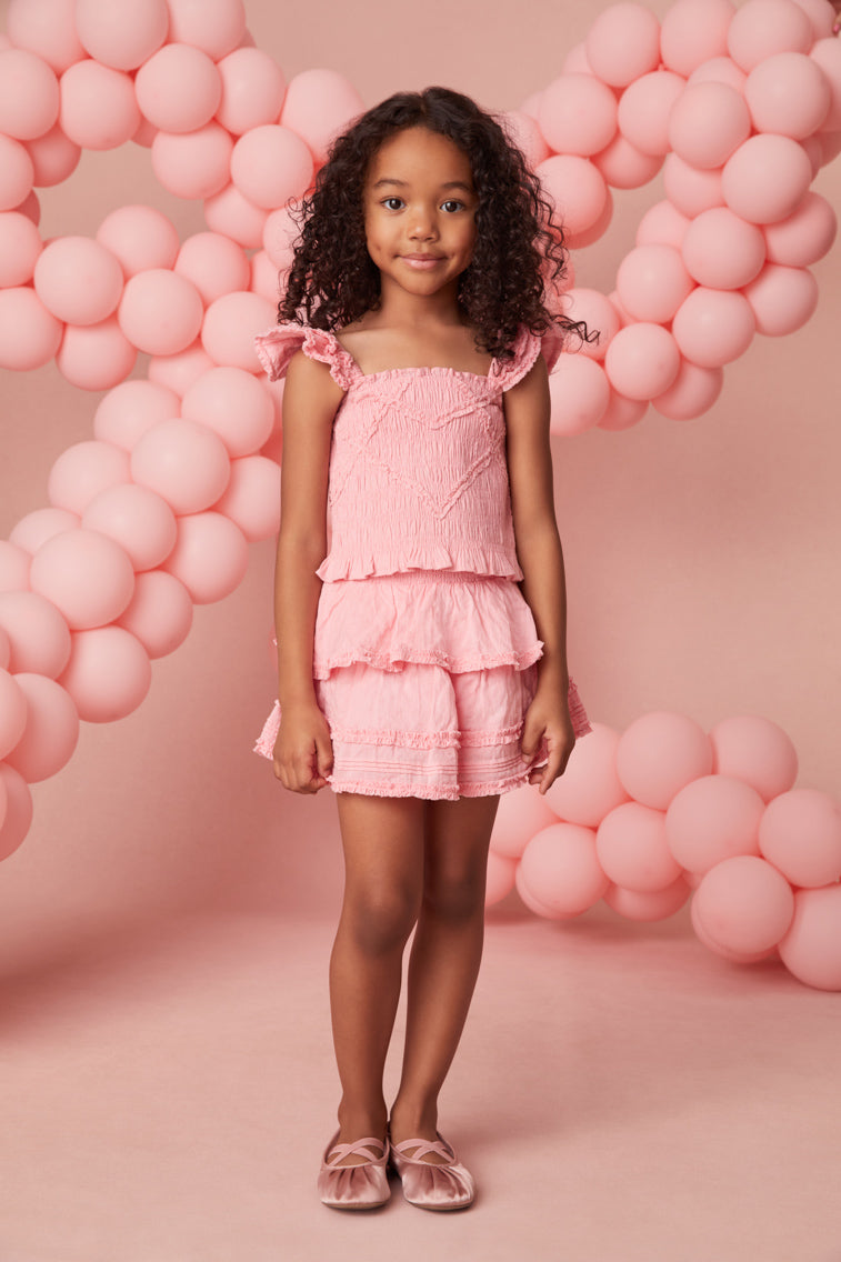 Cute Girls' Caspia Cotton Ruffle Blouse - Soft & Comfortable Summer Tops for Toddlers - Perfect for Playdates, Parties & Family Outings