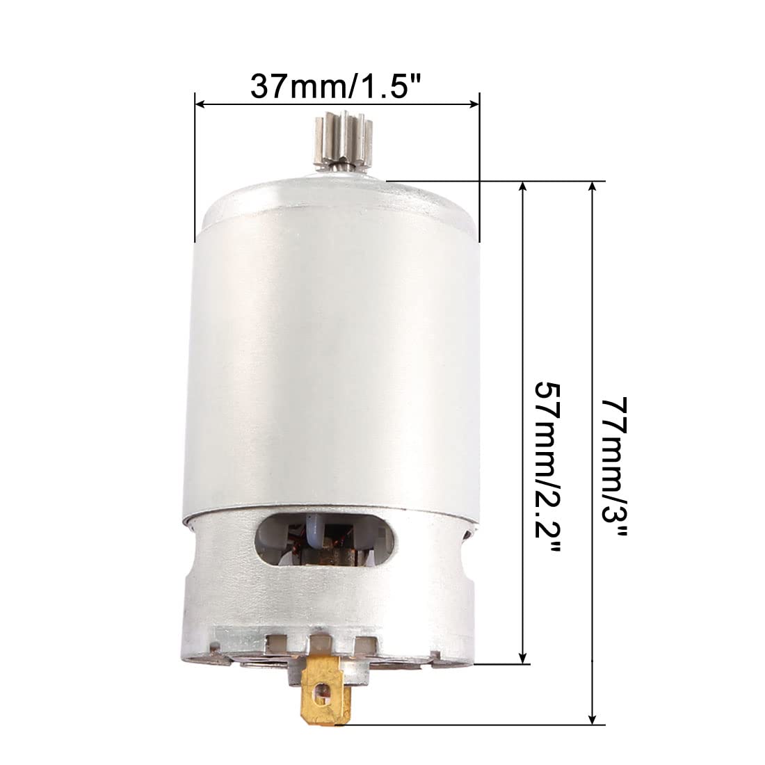 uxcell DC 18V 32000RPM 9 Teeth Shank Gear Motor - High Power Replacement Motor for Rechargeable Electric Drills - Perfect for DIY Projects, Woodworking & Home Repairs