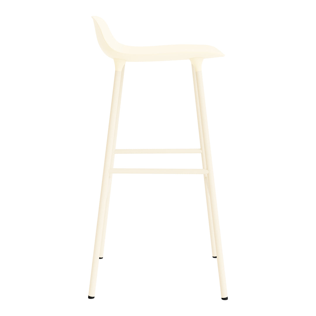 Modern Metal Bar Stools with Form Design - Adjustable Height Counter Stools for Kitchen, Dining & Home Bar - Industrial Style Seating for Restaurants & Cafes