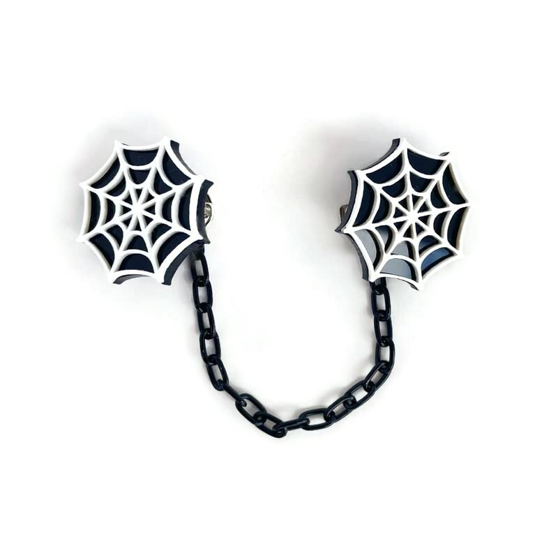 Spiderweb Sweater Clips - Halloween Cardigan Clips for Spooky Season Outfits