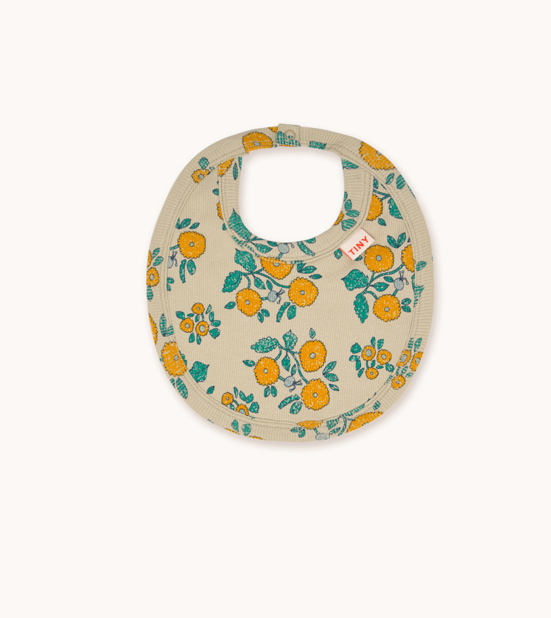Tinycottons Baby Flower Bib - Soft Cotton Drool Bibs for Infants & Toddlers - Perfect for Feeding, Teething, and Everyday Use