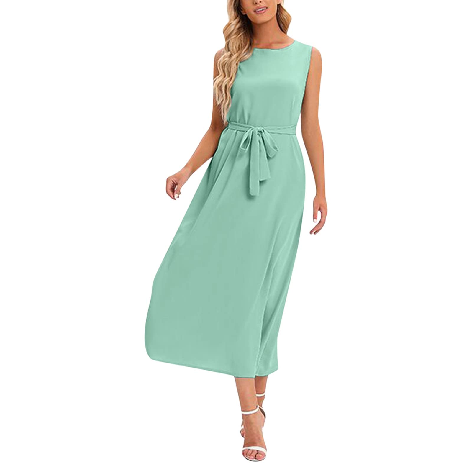 SFviwv Women's Casual Solid Muslim Abaya Dress - Islamic Sleeveless Underdress for Daily Wear & Prayer | Perfect for Home, Mosque & Special Occasions