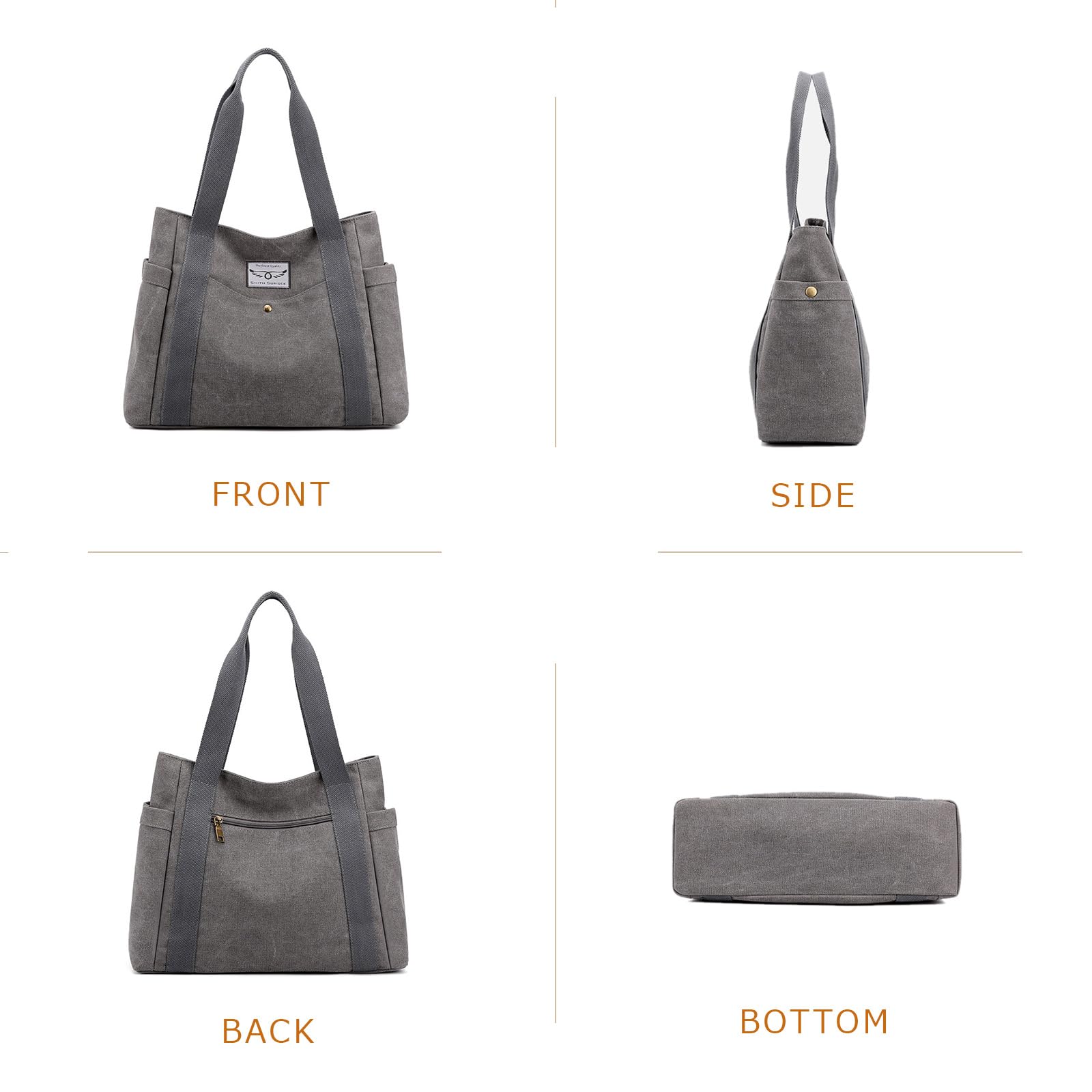 Stylish Canvas Tote Bags for Women - Durable Shoulder Handbag with Top Handle, Perfect for Work, Shopping & Travel | Medium Size Eco-Friendly Purse for Everyday Use