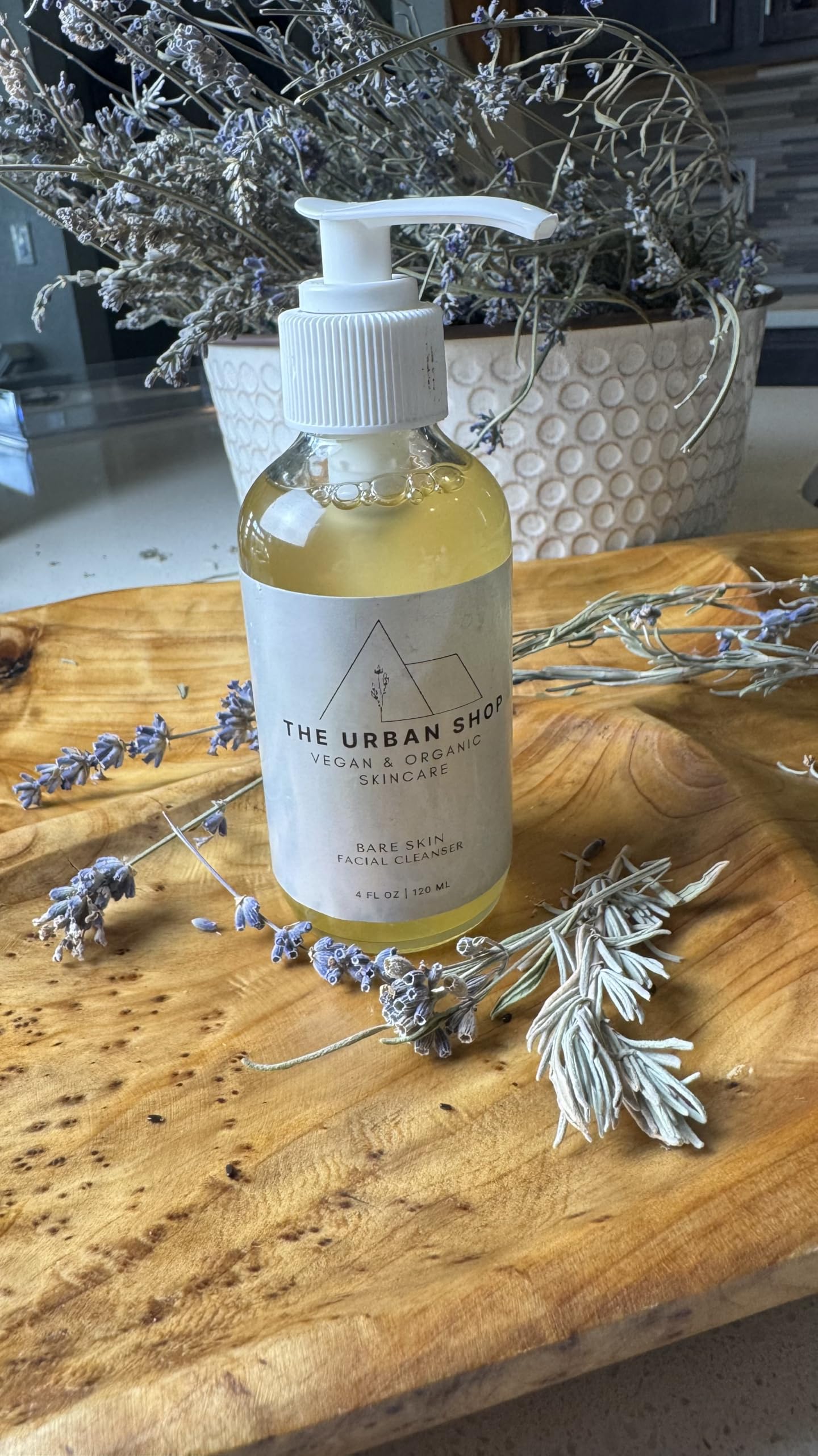 Bare Skin Vegan & Organic Facial Cleanser 4 fl oz | Gentle Foaming Face Wash for Sensitive Skin | Daily Skincare Routine, Morning & Night Use