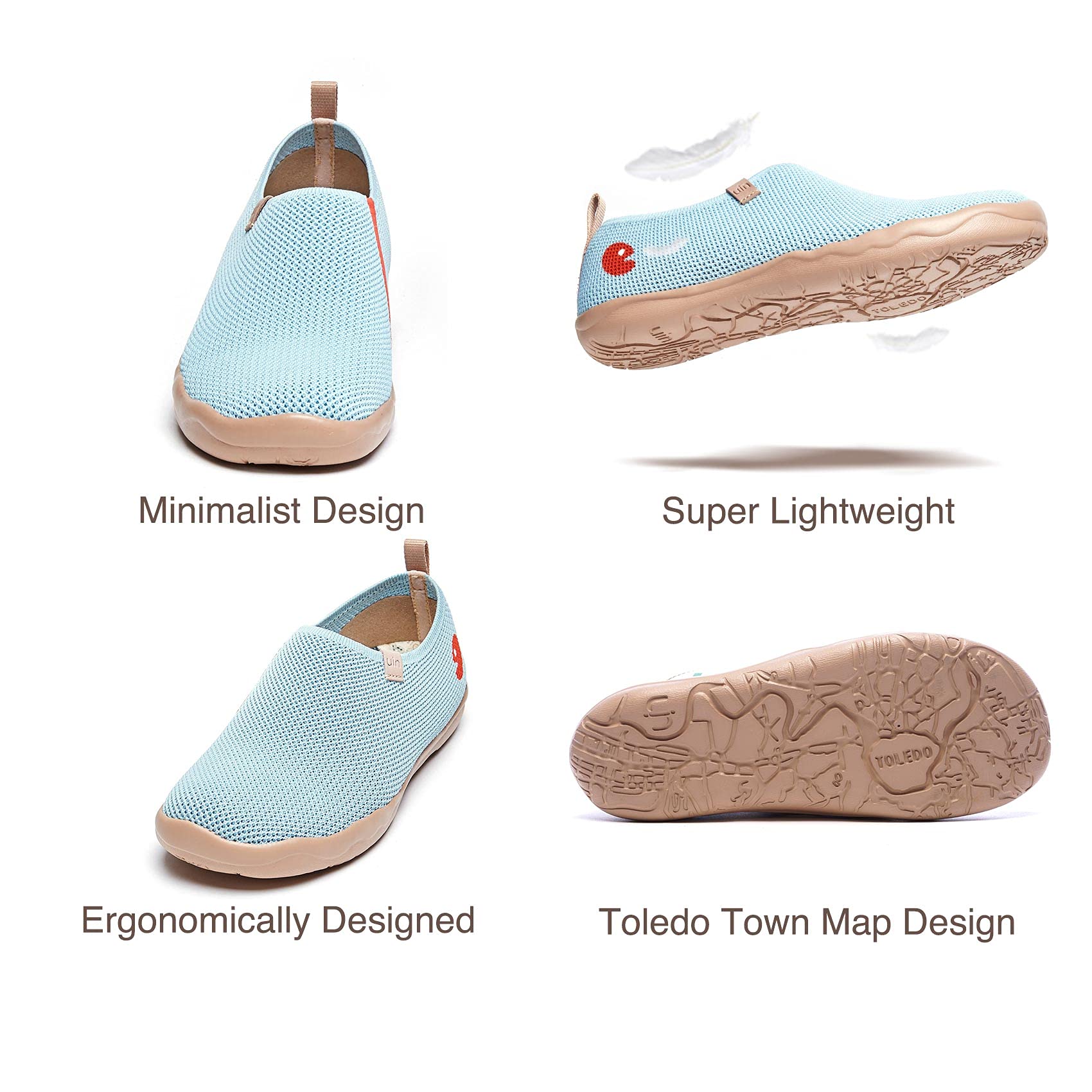 UIN Women's Slip-On Sneakers - Lightweight Walking Shoes for Women | Comfortable Casual Loafers | Breathable Travel Flats for Everyday Wear | Perfect for Work, Shopping & Vacation
