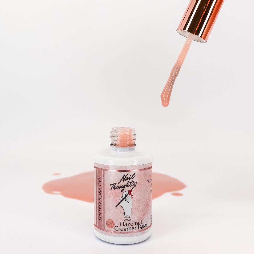 Nail Thoughts NTB R10 Hazelnut Creamer Base 50G - Professional Nail Polish Base Coat for Long-Lasting Manicures at Home or Salon