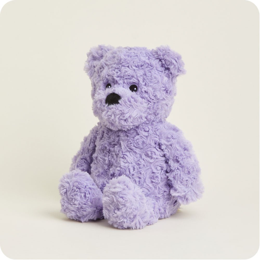 Purple Curly Bear Warmies - Soft & Cozy Microwaveable Plush Toy for Kids & Adults | Perfect for Relaxation, Stress Relief & Sleep Aid | Great Gift for Christmas & Birthdays
