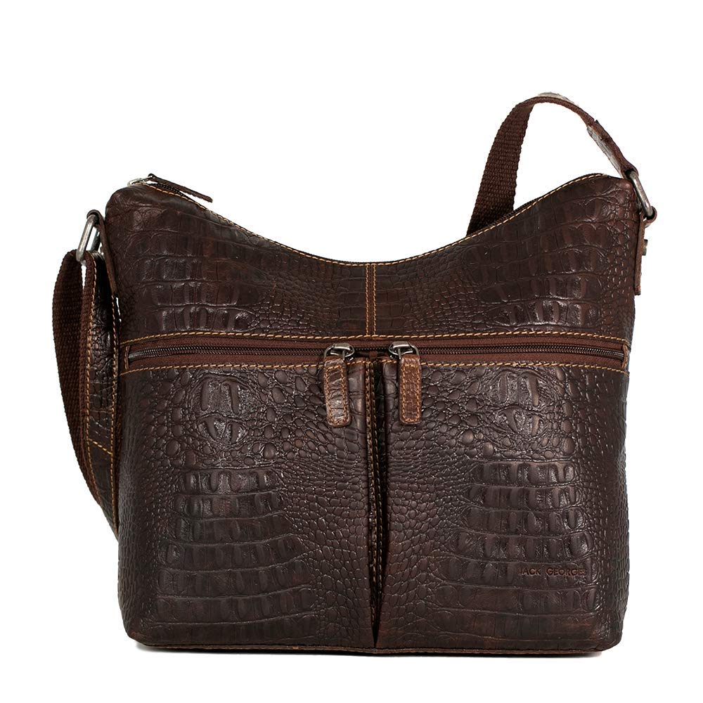 Premium Hornback Crocodile Hobo Handbag #HB814 - Stylish & Durable for Work, Travel & Everyday Use