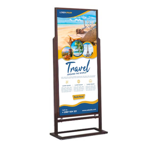 30x70 Jumbo Weather Warrior Sign Holder Display Stand - Heavy Duty Weatherproof Poster Stand for Outdoor Events, Retail Stores & Business Advertising