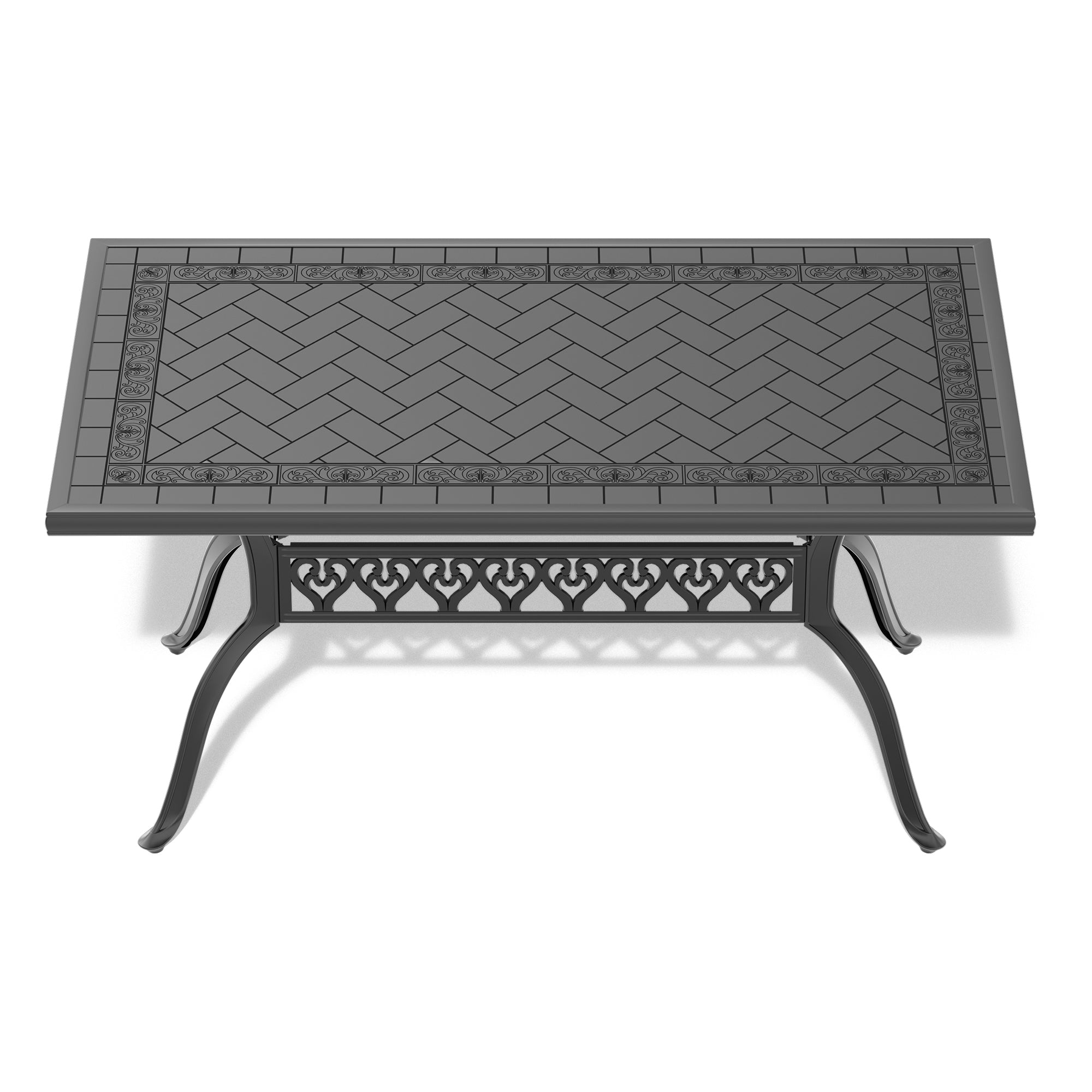 7-Piece Cast Aluminum Patio Furniture Set with Cushions - Outdoor Dining & Lounge Set for Garden, Poolside, Backyard - W1710S00084