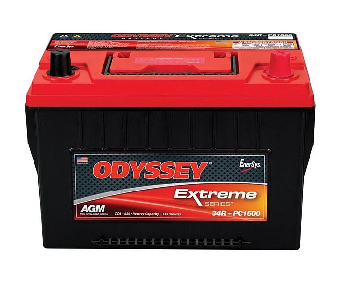 Odyssey Extreme Series ODX-AGM34R/PC1500 Group 34R AGM Battery - High Performance, Deep Cycle, for Marine, RV, and Off-Grid Power Applications