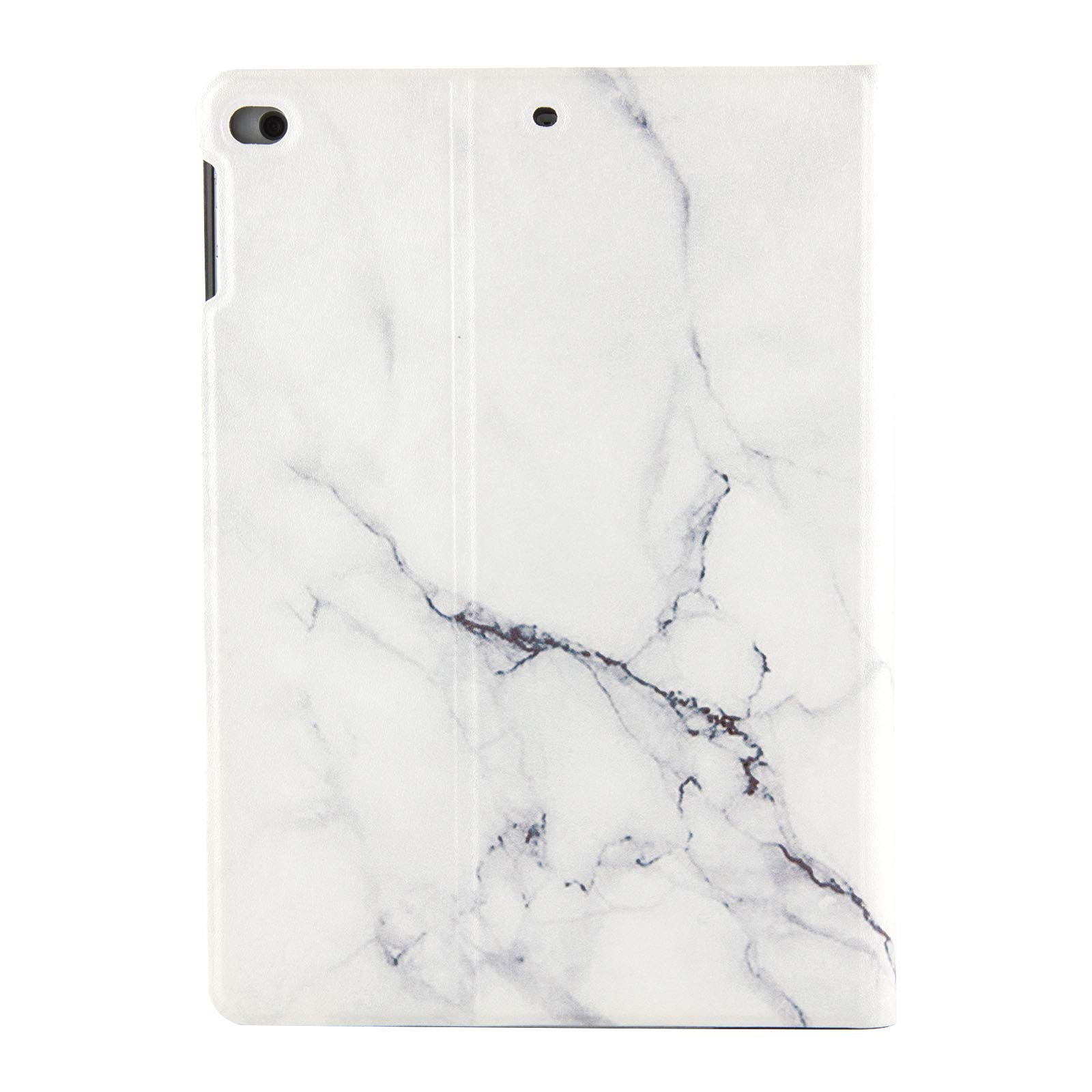 Premium Shockproof Case for Apple iPad 9.7 inch (iPad 5th/6th Gen 2017/2018 & iPad Air/Air 2) - Slim Synthetic Leather Folio Cover with Auto Wake/Sleep, Multi-Angle Stand & TPU Shell - Perfect for Work, Study & Travel (White Map Design)