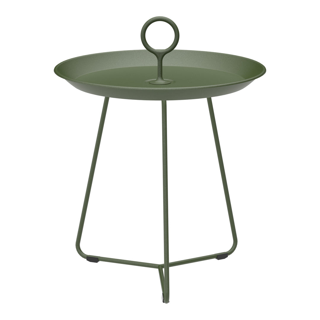 Sturdy Eyelet Outdoor Tray Table - Portable Side Table for Patio, Garden, Pool & Camping - Perfect for Drinks, Snacks & Decor