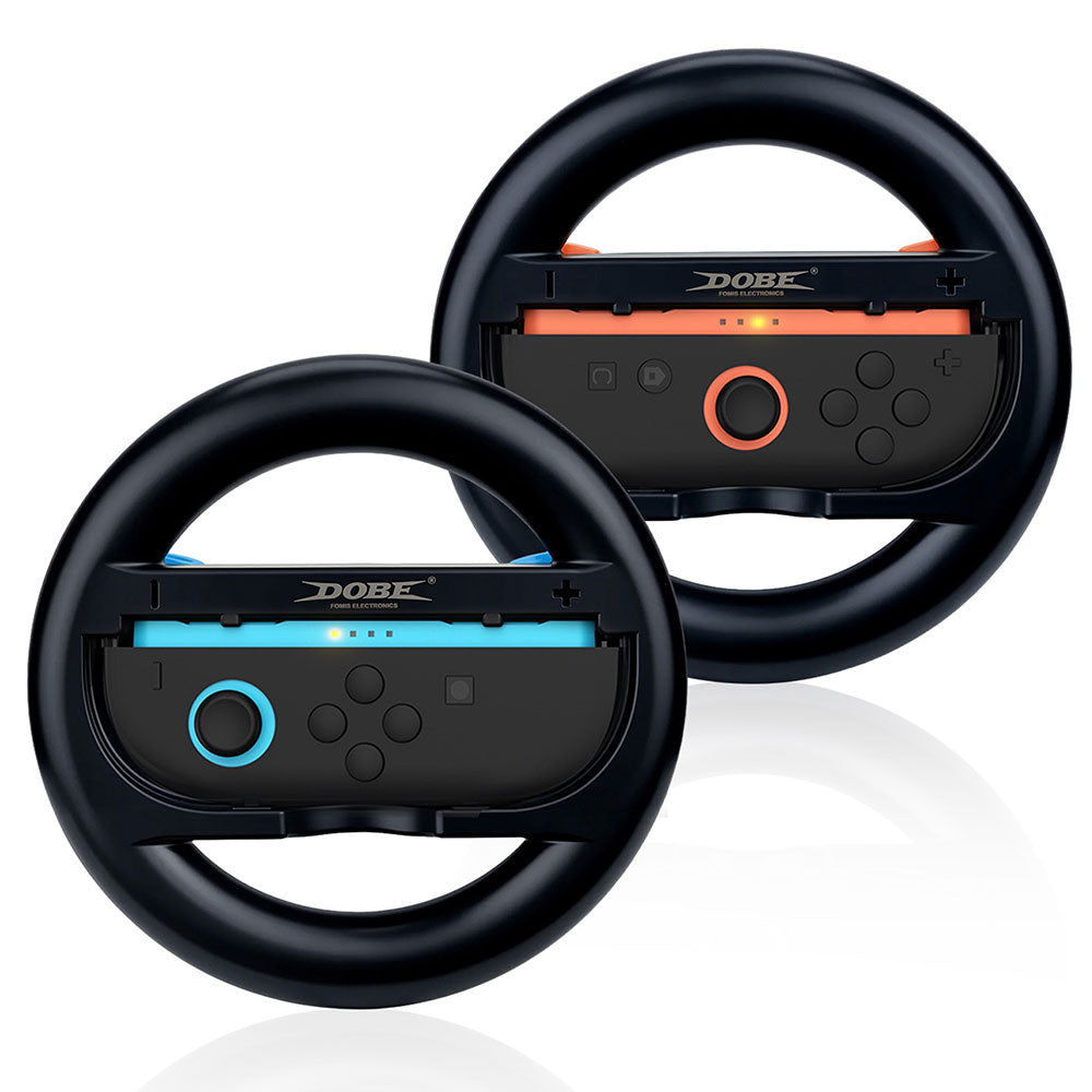 DOBE Black Steering Wheel Controller for Nintendo Switch & Joy-Con - Enhanced Gaming Experience for Racing & Sports Games (Model TNS 3196) | Perfect for Mario Kart, Asphalt & Family Game Nights