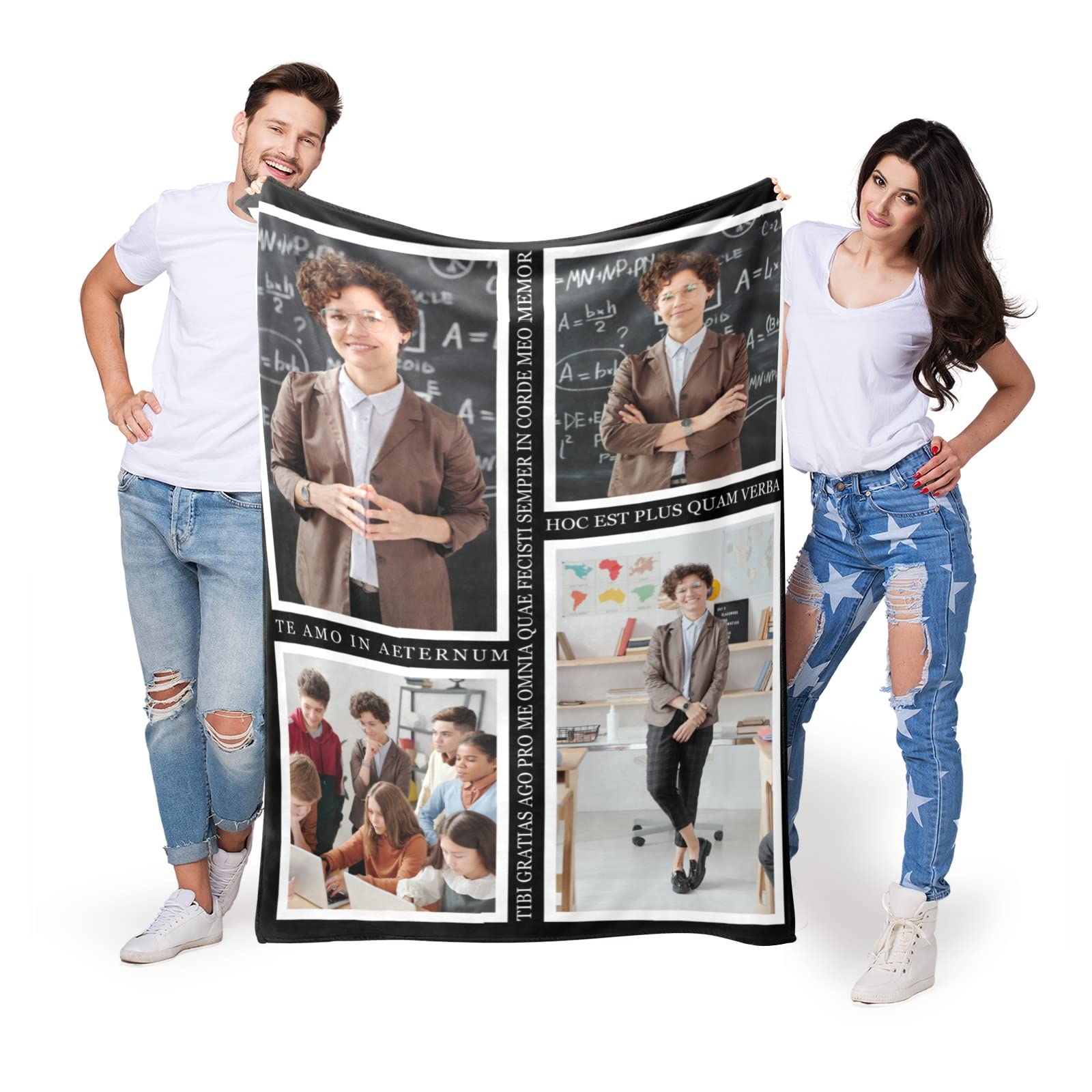 Custom Photo Blanket for Teachers - Soft Flannel Gift for Summer & Appreciation