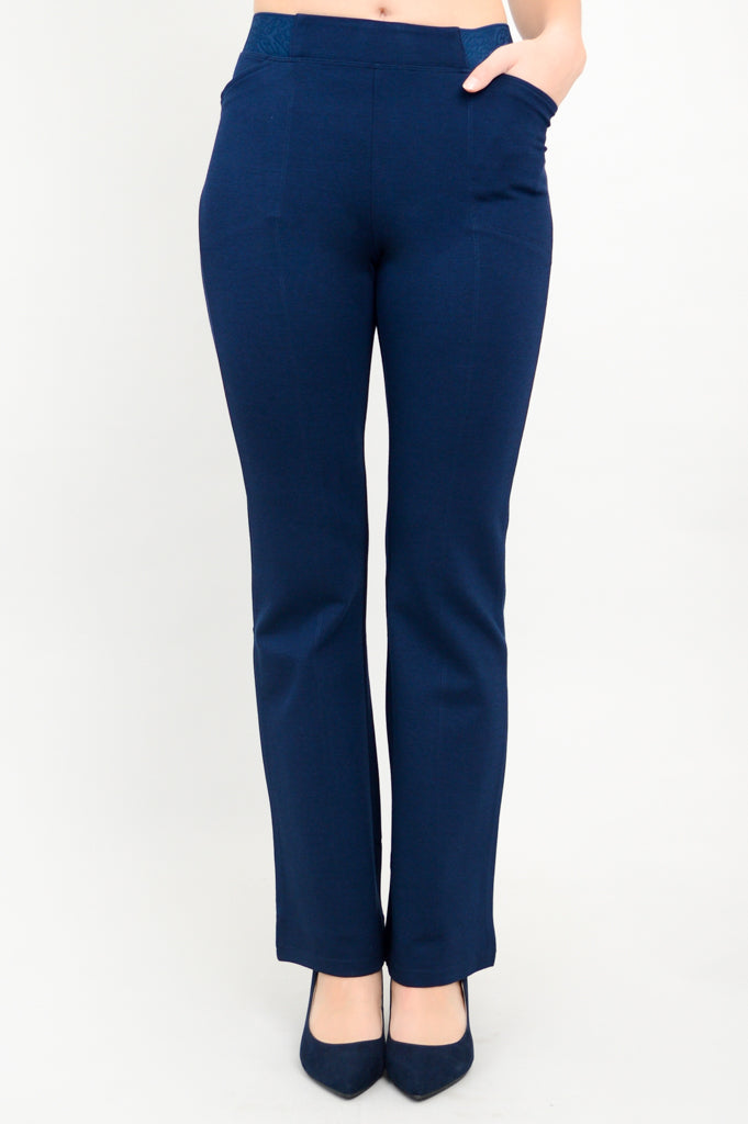 Women's Daya Petite Pants - Soft Modal Fabric, Indigo Blue - Perfect for Casual Wear, Office & Travel