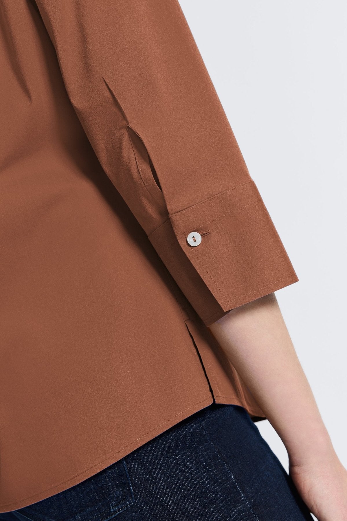 Mary No Iron Stretch 3/4 Sleeve Shirt - Wrinkle-Free Comfort Blouse for Women - Perfect for Office, Travel & Casual Wear